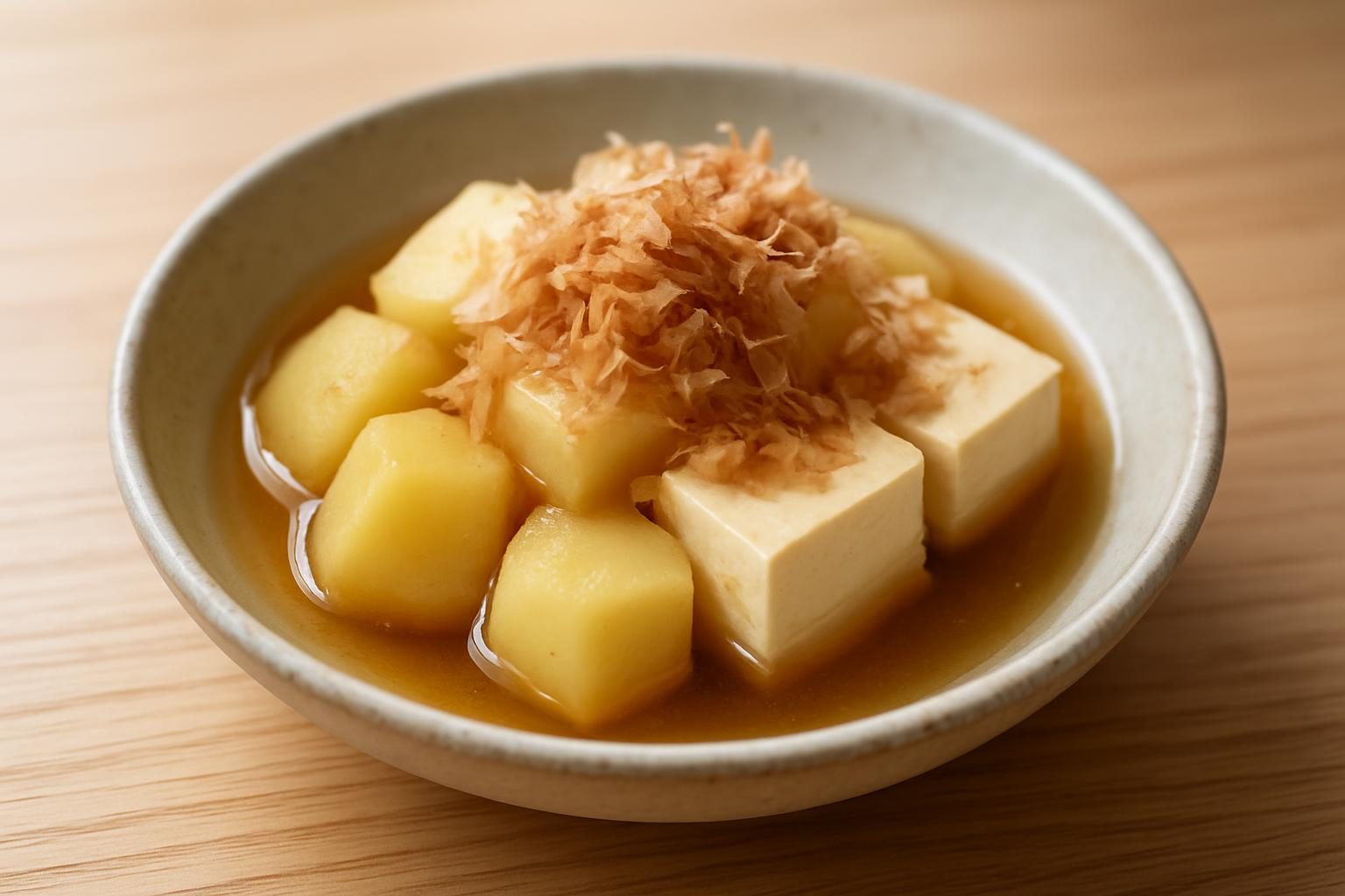 じゃがいもと豆腐のおひたし