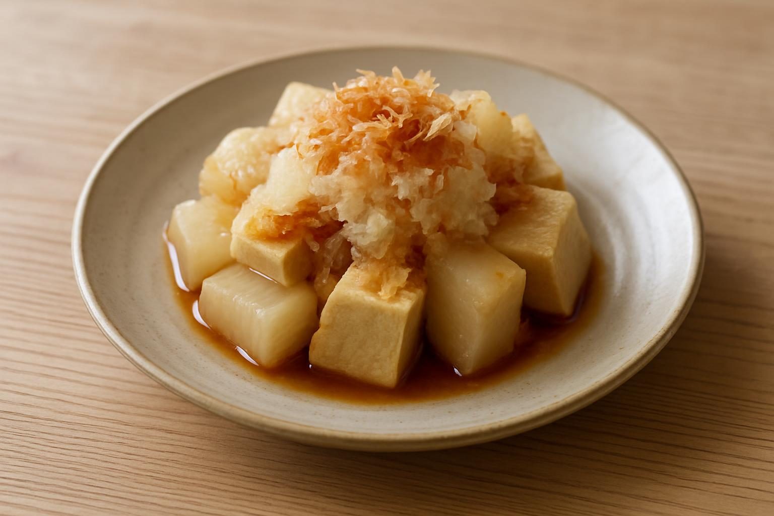 大根と高野豆腐のおろし和え