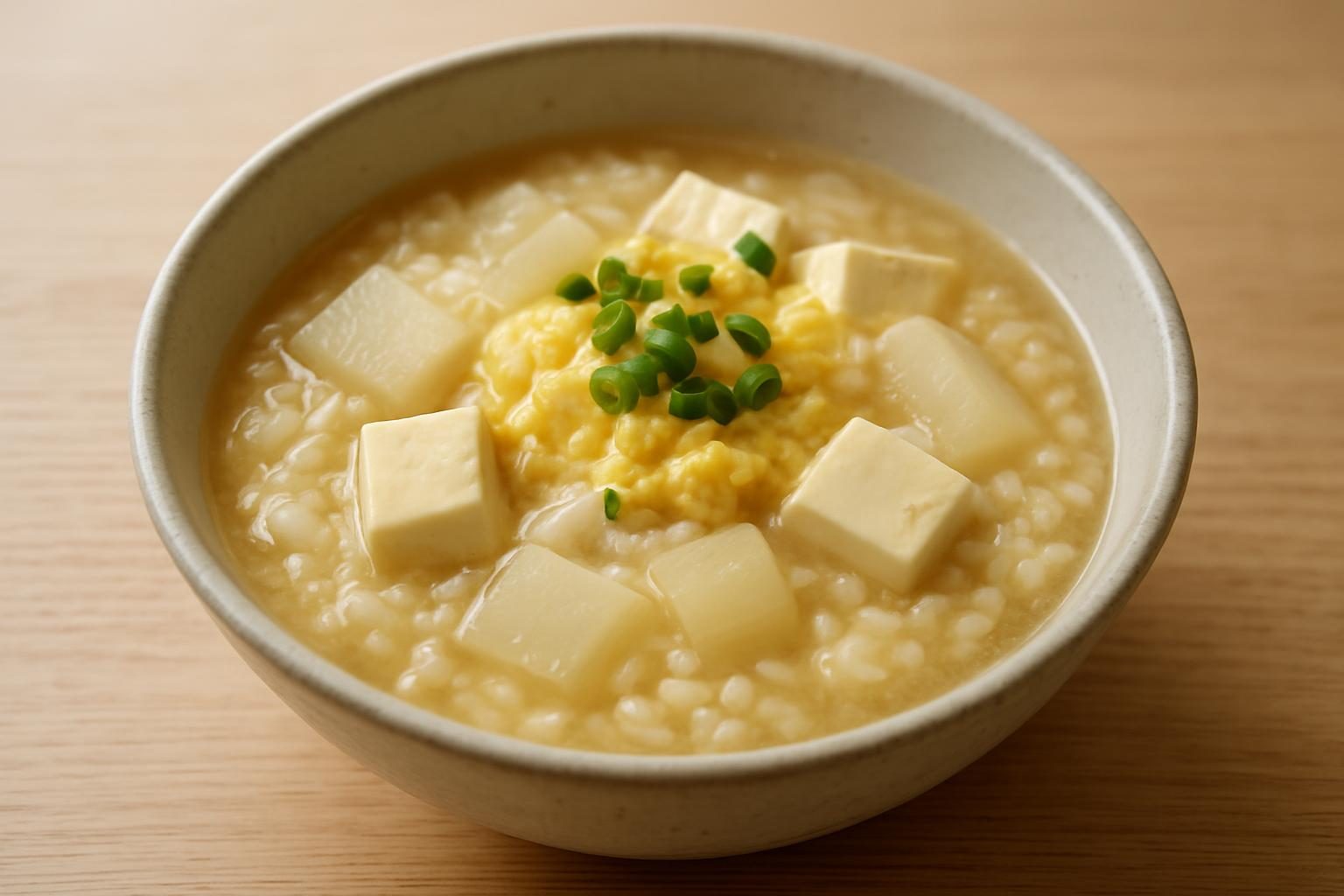 大根と豆腐の雑炊