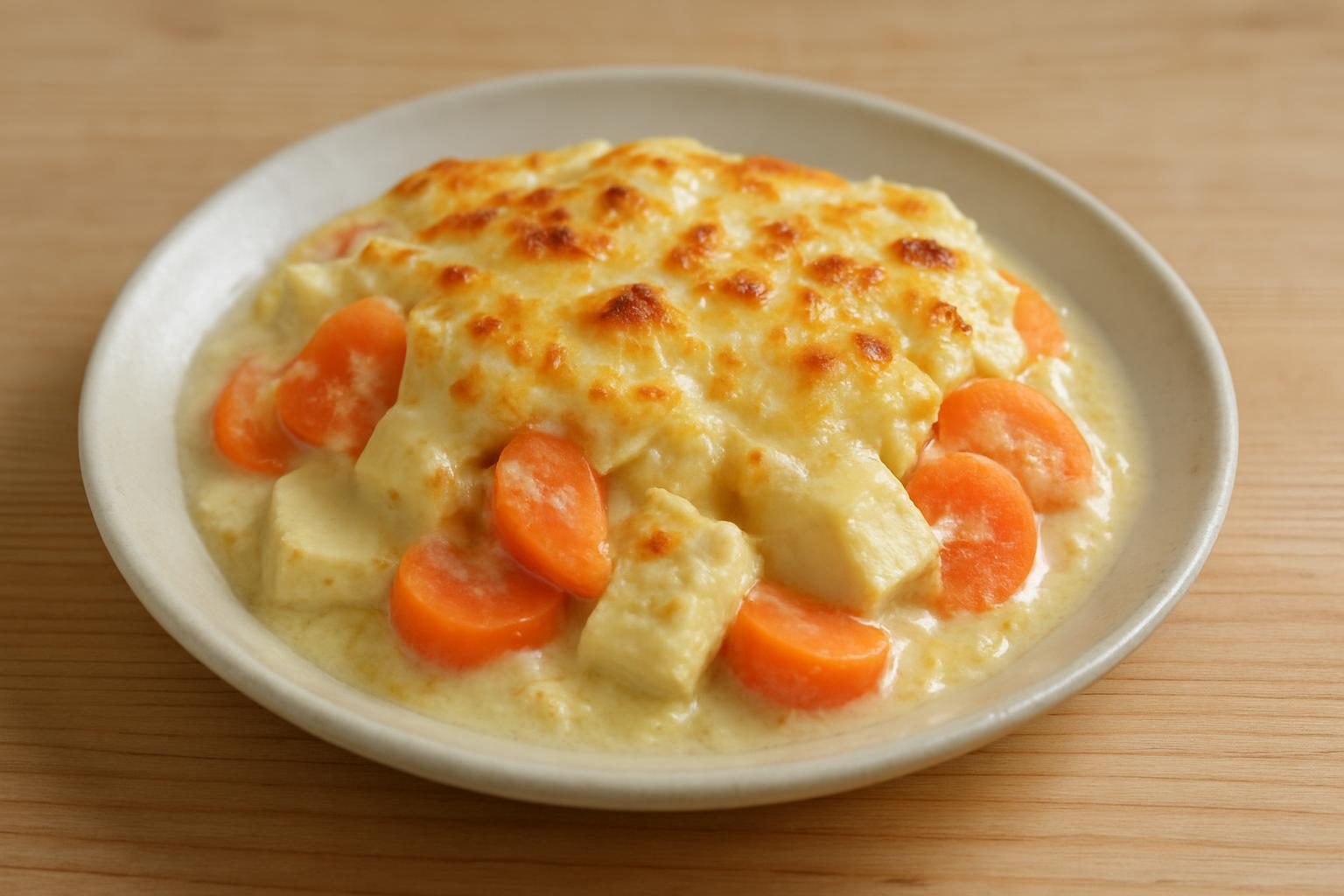 にんじんと豆腐のグラタン