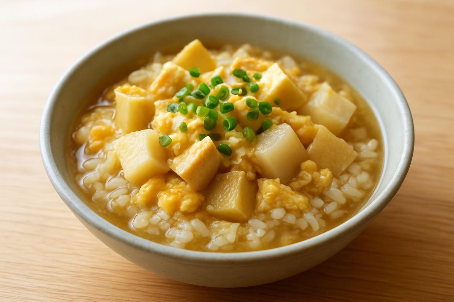 長芋と高野豆腐の雑炊
