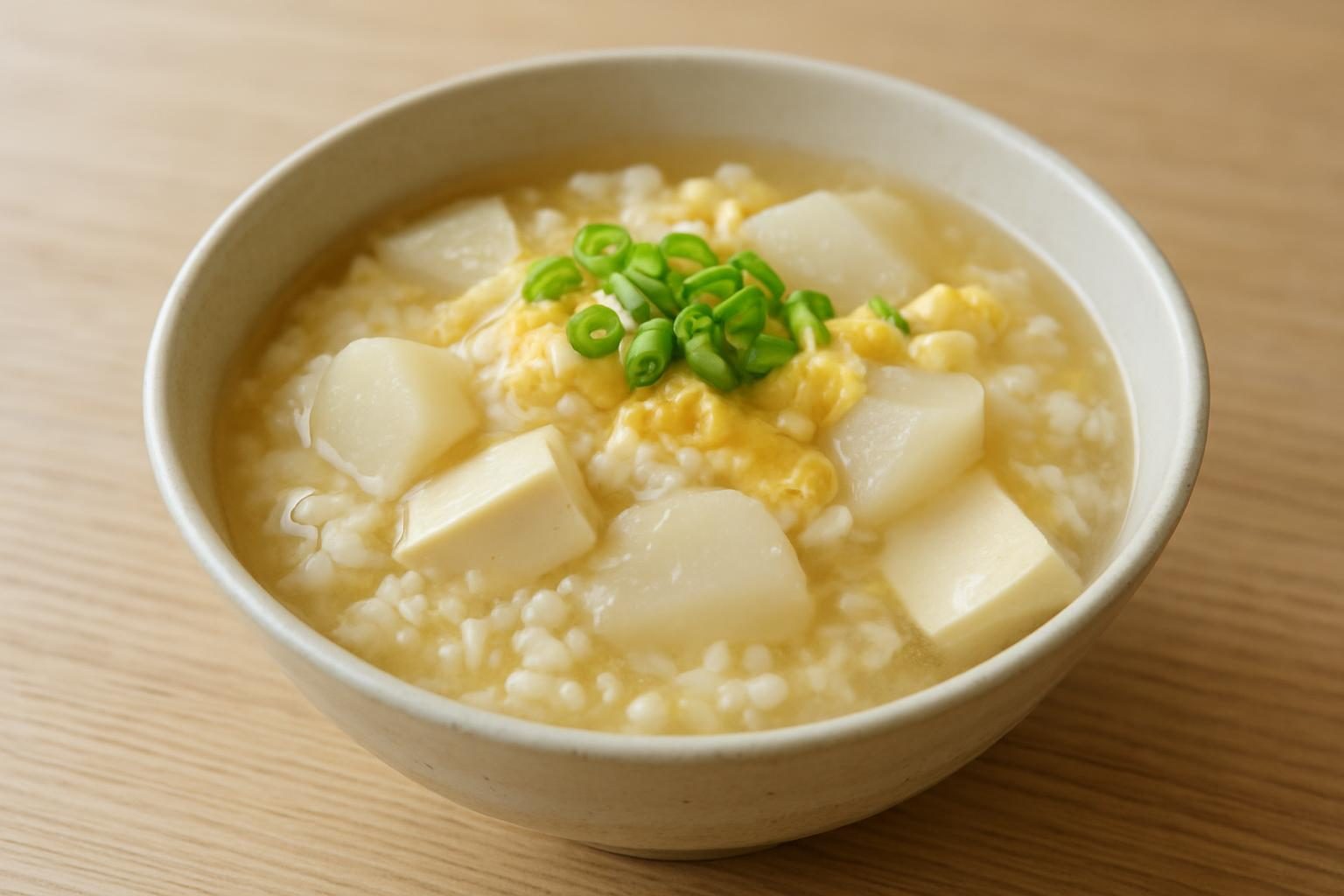 かぶと豆腐の雑炊