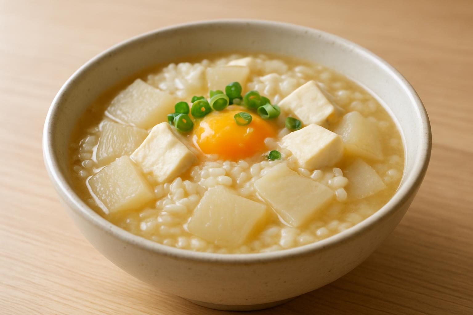 やわらか大根と豆腐の雑炊