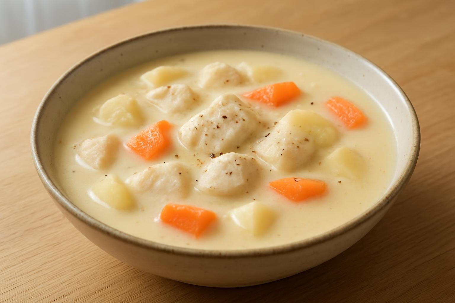 豆乳と白身魚のスープ
