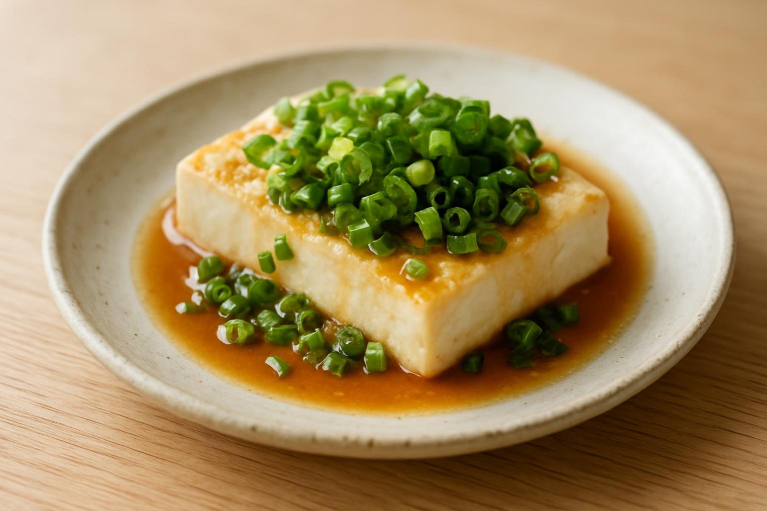 豆乳とはんぺんの香味だれ