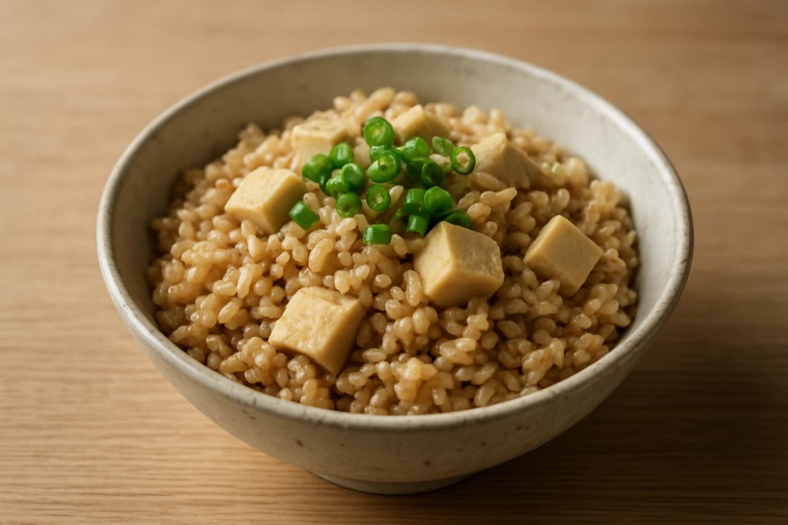 オートミールと高野豆腐の炊き込みご飯