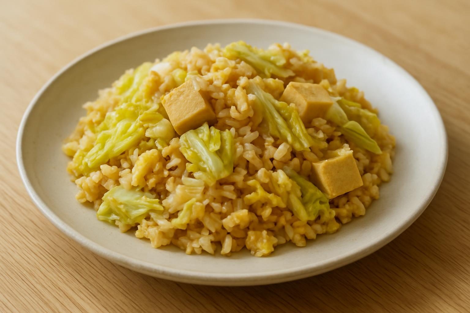 やわらか白菜と高野豆腐のチャーハン