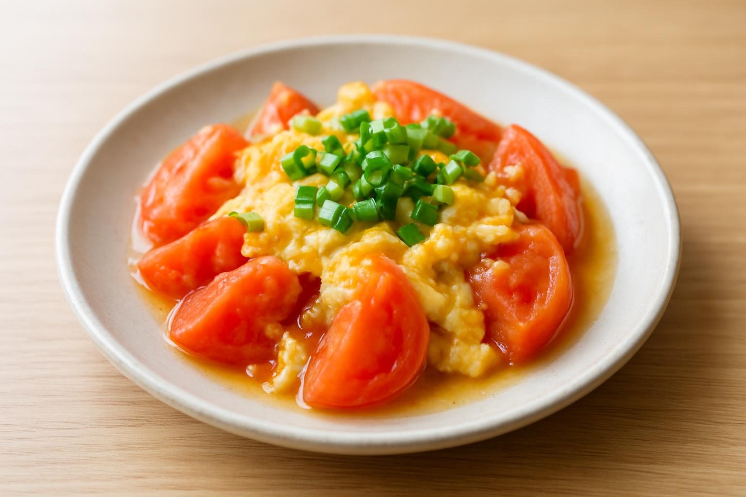 トマト缶と卵のレンジ蒸し