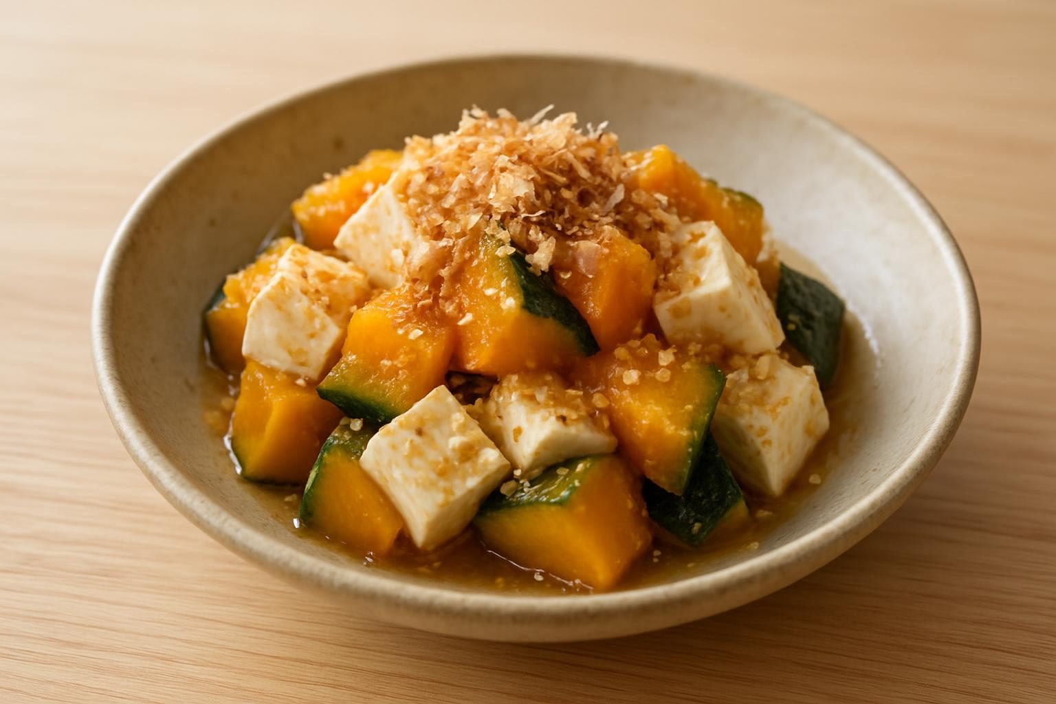 かぼちゃと豆腐の和え物