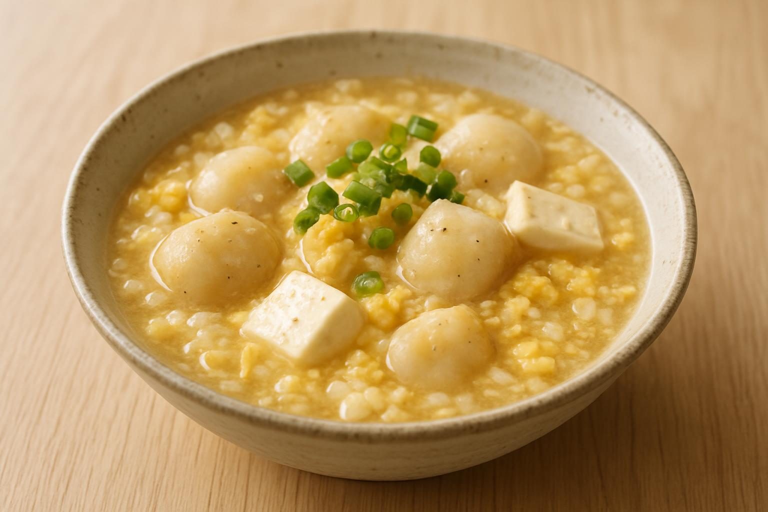 里芋と豆腐の雑炊
