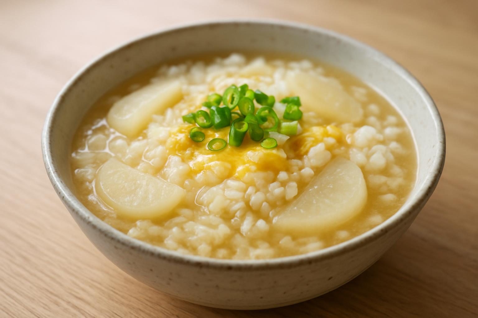 大根と卵の雑炊