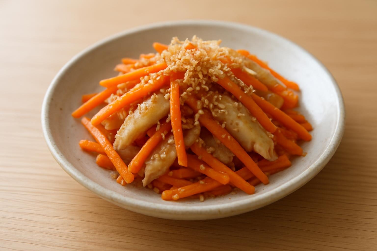 にんじんとかれいの和え物