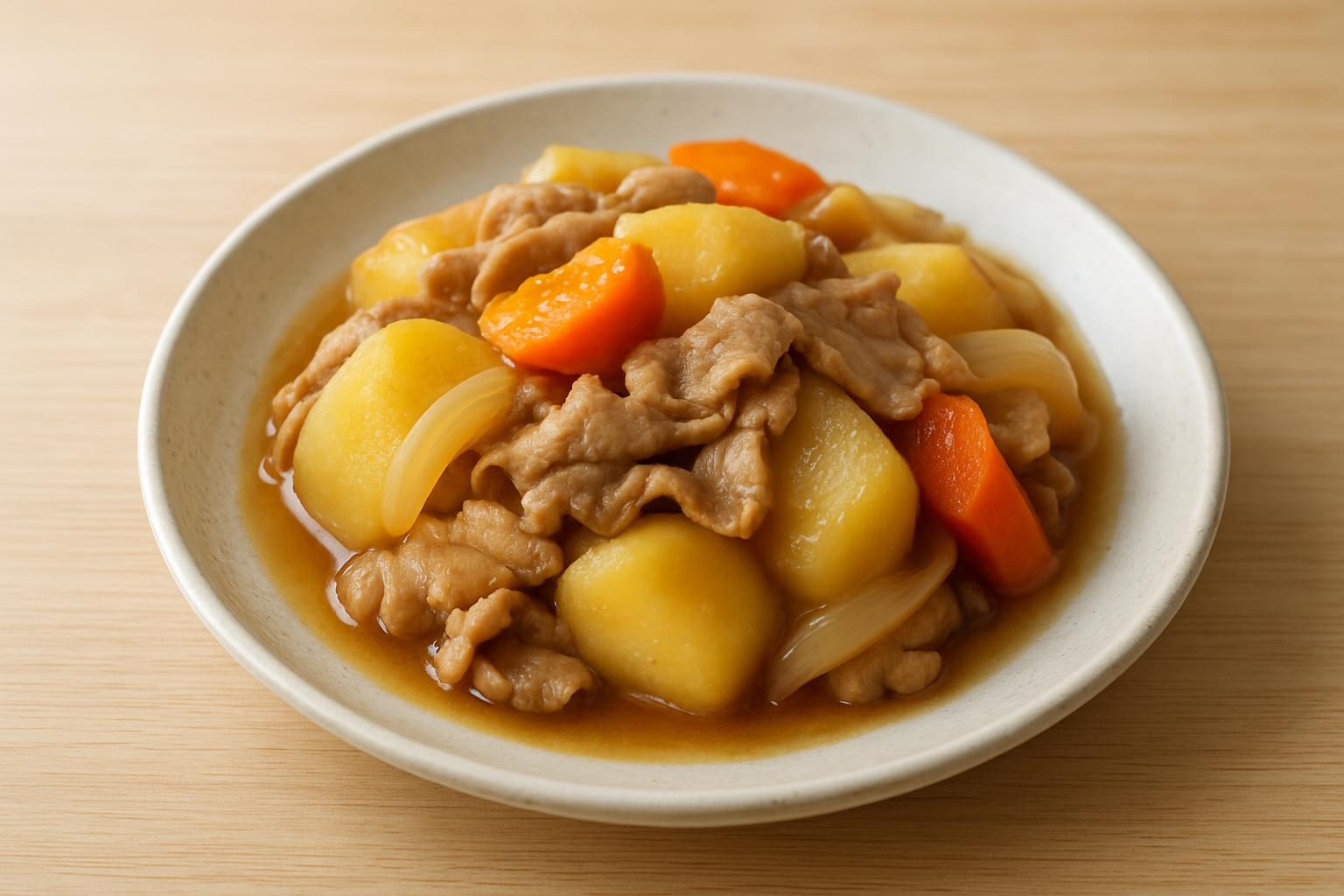 レンジで簡単肉じゃが