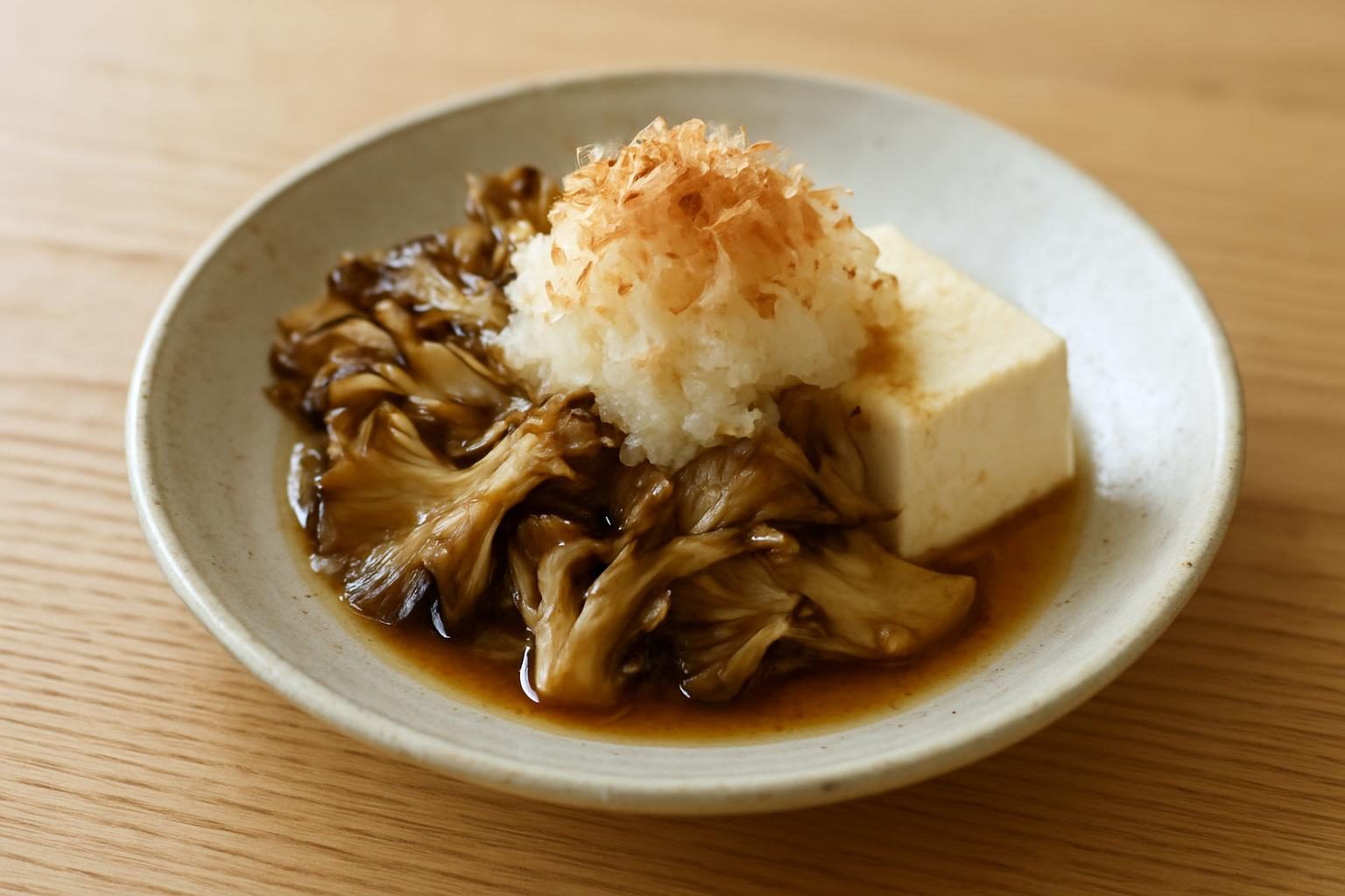 まいたけと豆腐のおろし和え