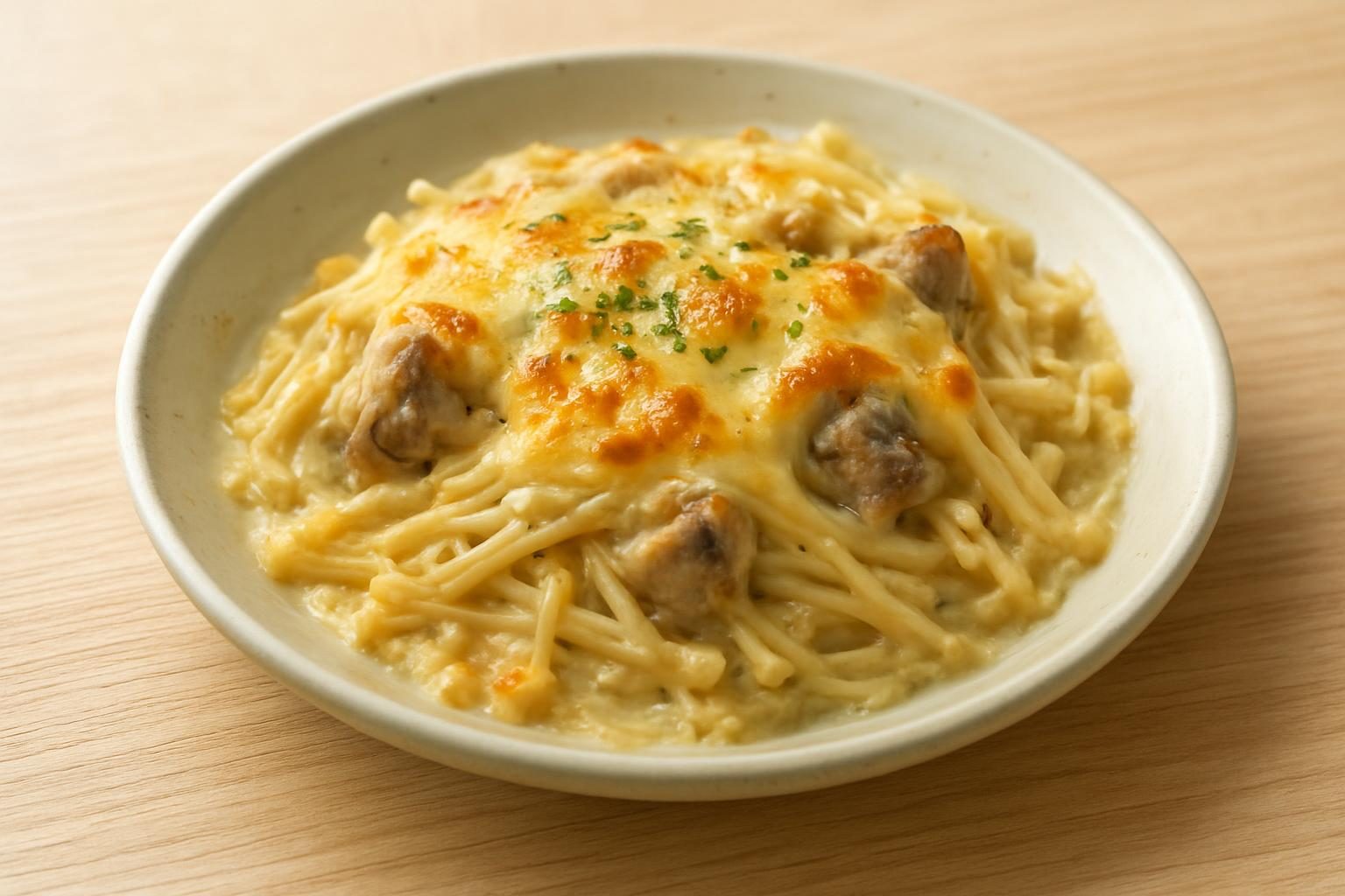 えのきとサバ缶のグラタン