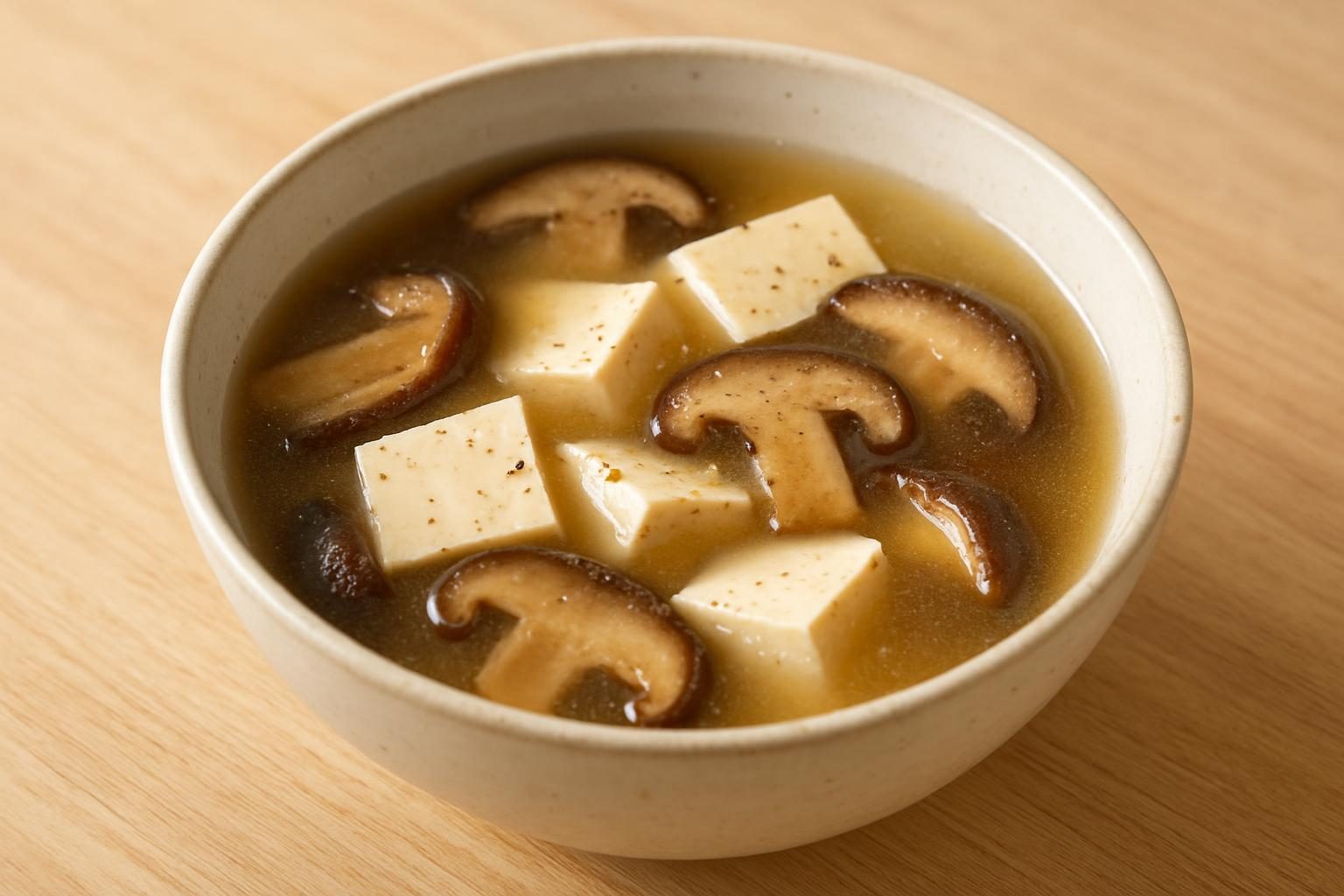 しいたけと豆腐のレンジスープ