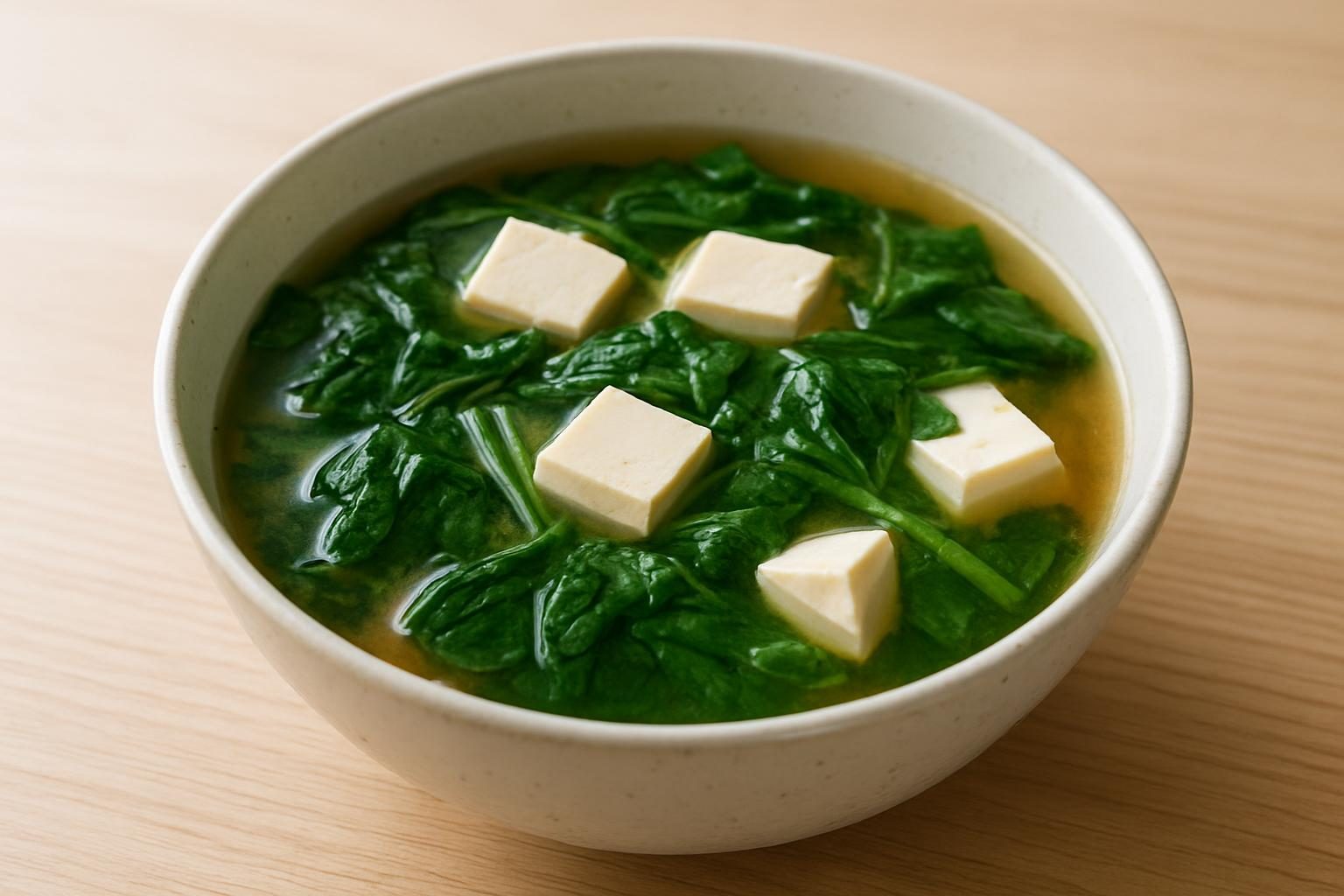 モロヘイヤと豆腐のスープ