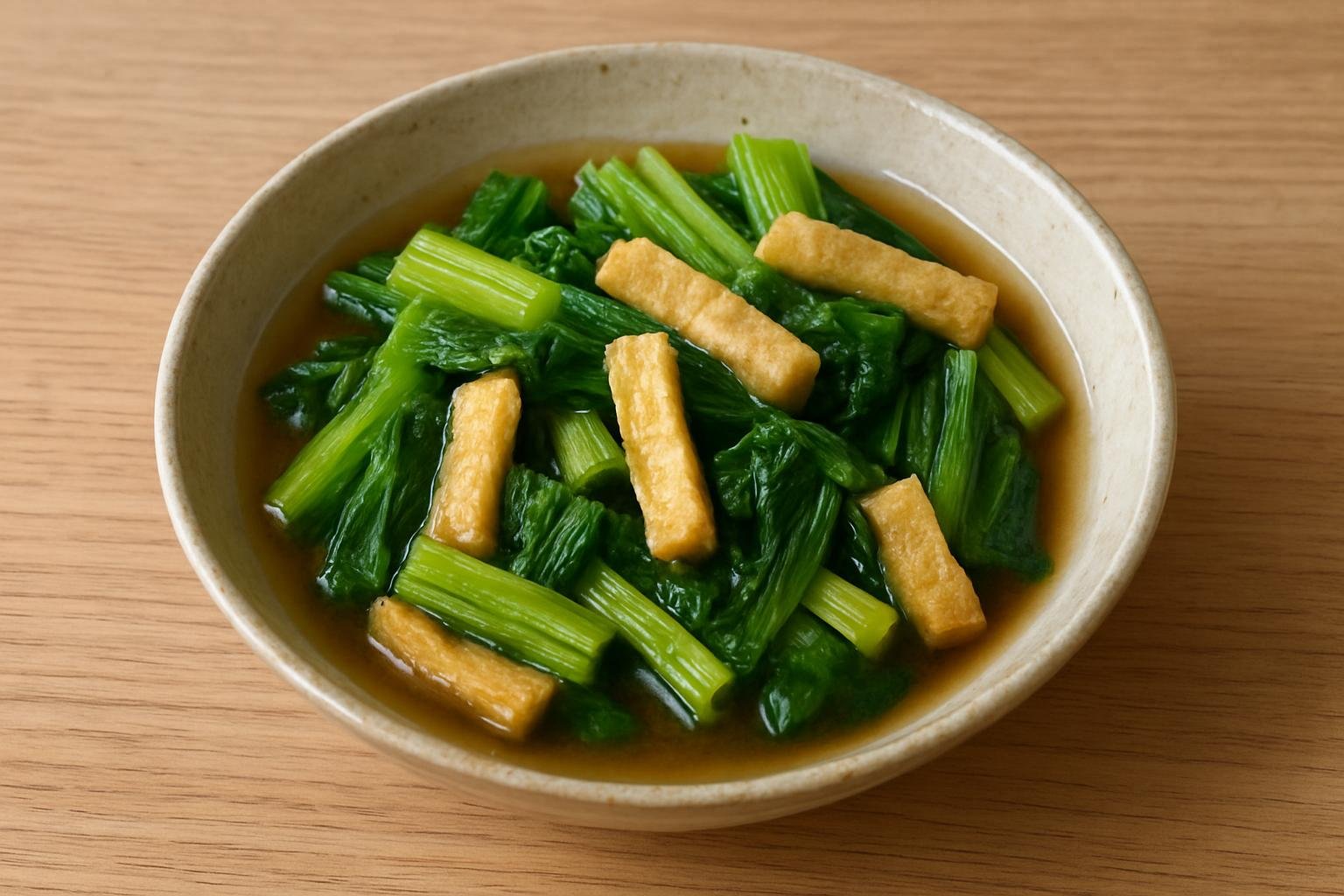 小松菜と油揚げの煮物