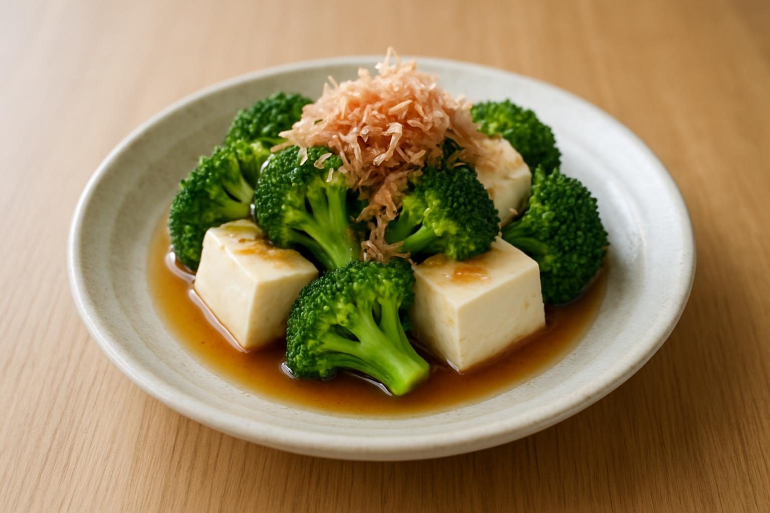 ブロッコリーと豆腐のおひたし