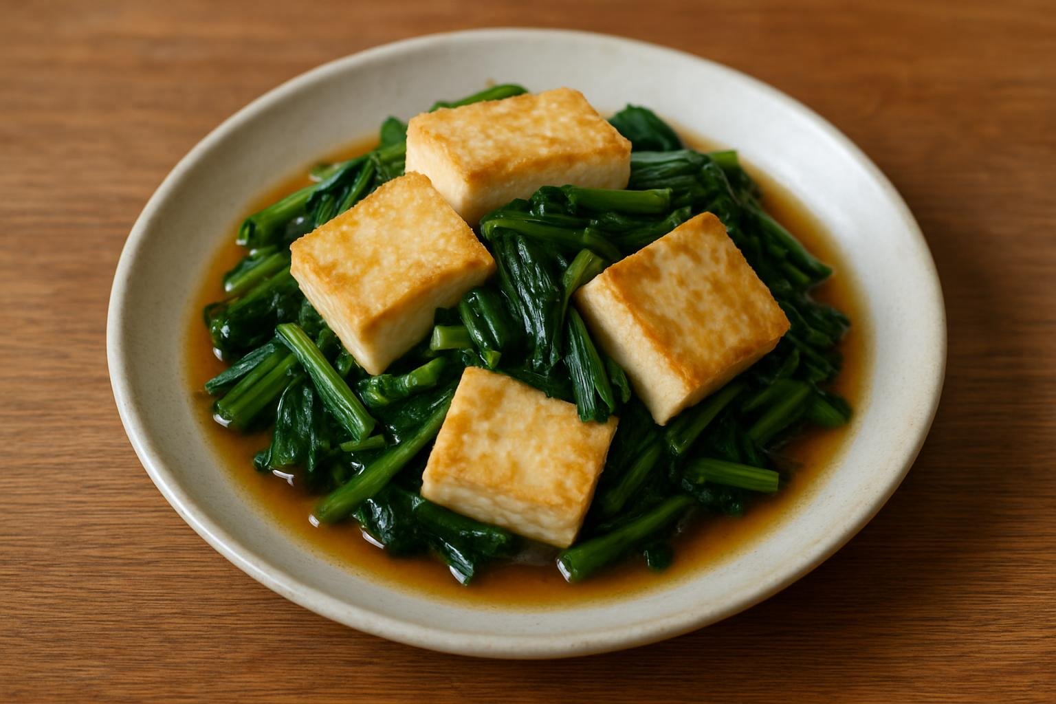 ほうれん草と豆腐の南蛮漬け