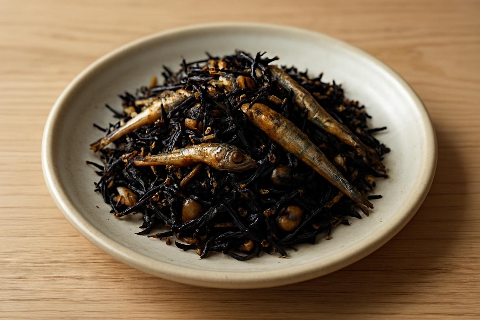 ひじきとししゃもの炒め物