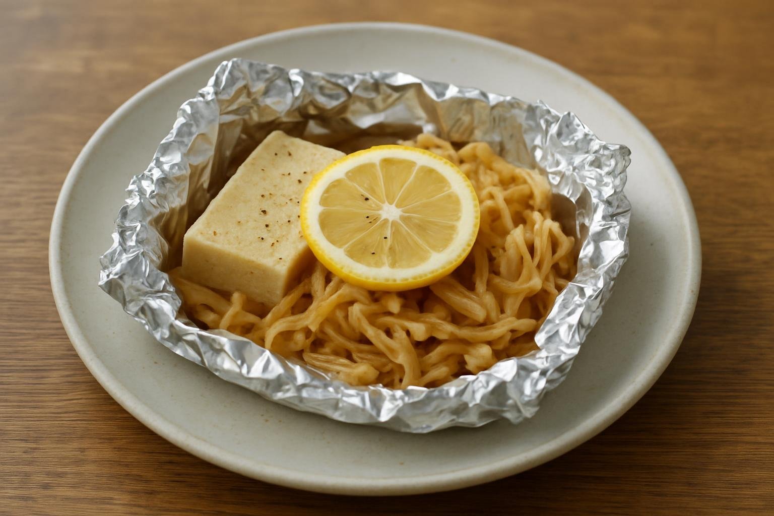 切り干し大根と高野豆腐のホイル焼き