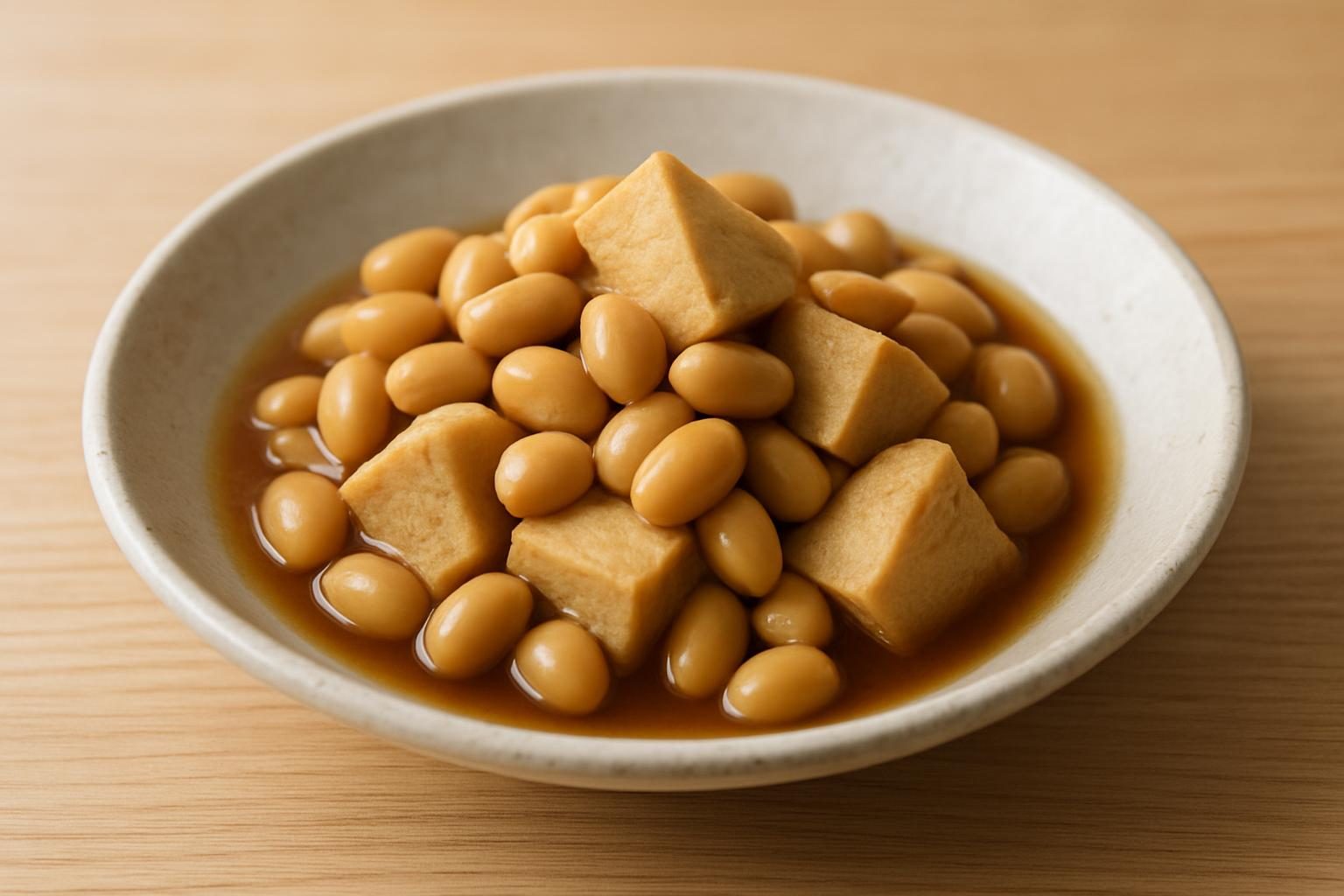 大豆と高野豆腐の煮浸し