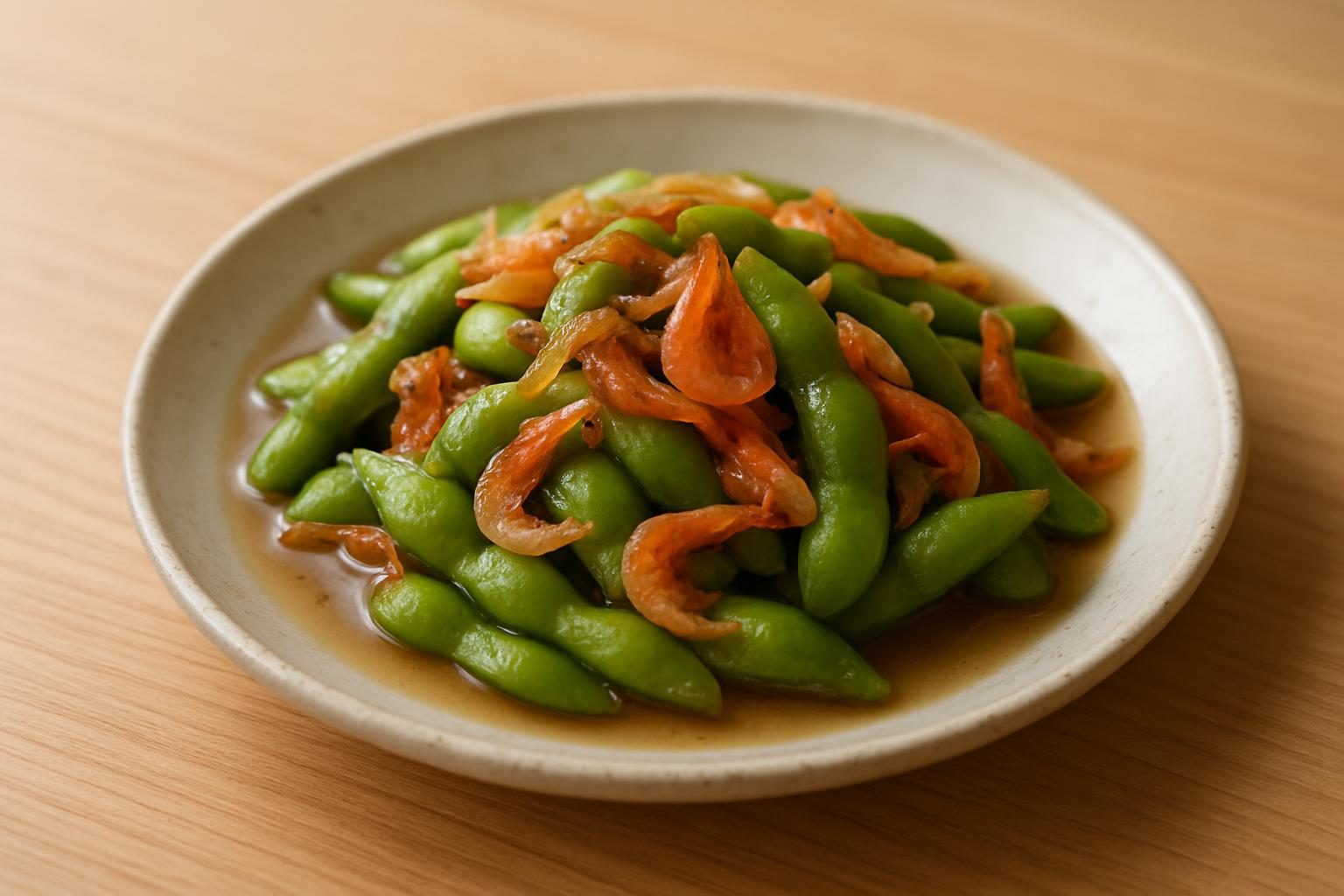 枝豆と桜えびのさっと煮