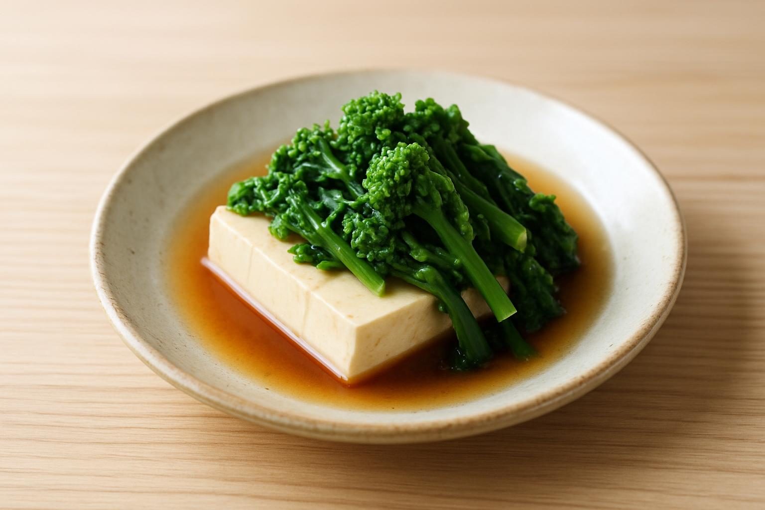 菜の花と豆腐の煮浸し