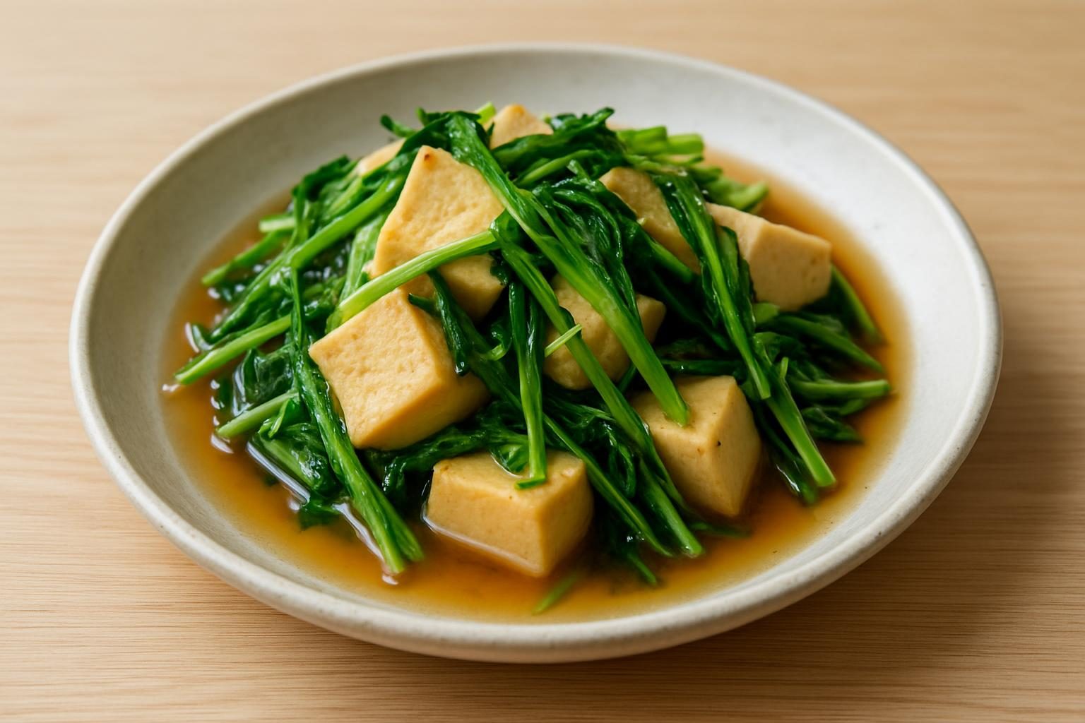 水菜と高野豆腐のさっと煮