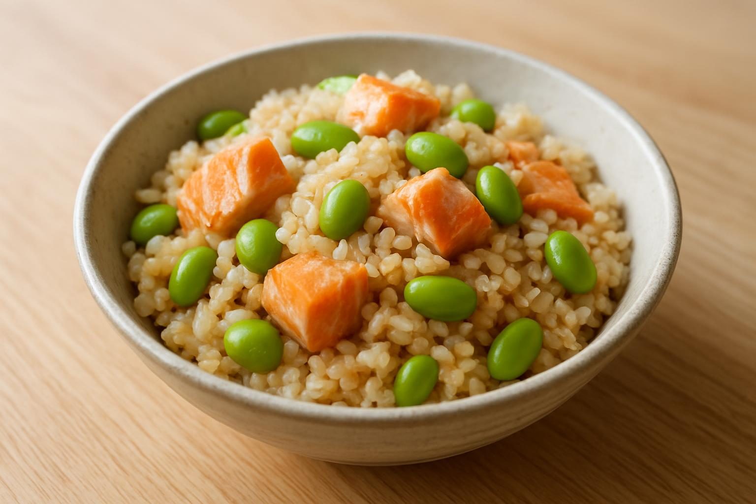 枝豆と鮭の炊き込みご飯