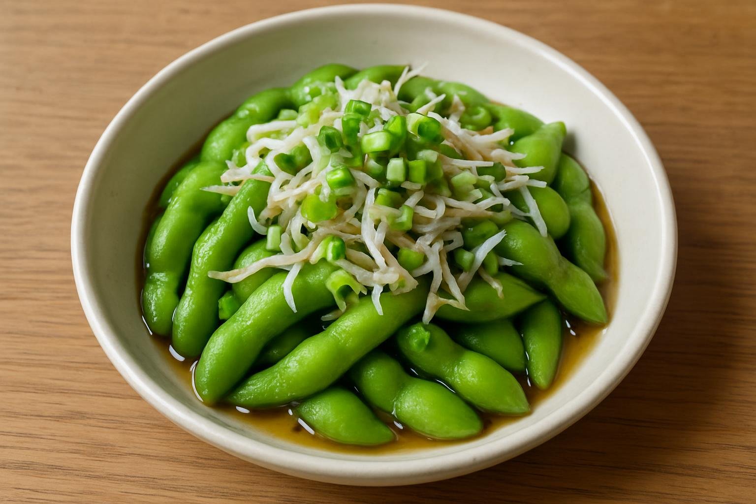 枝豆としらすの香味だれ