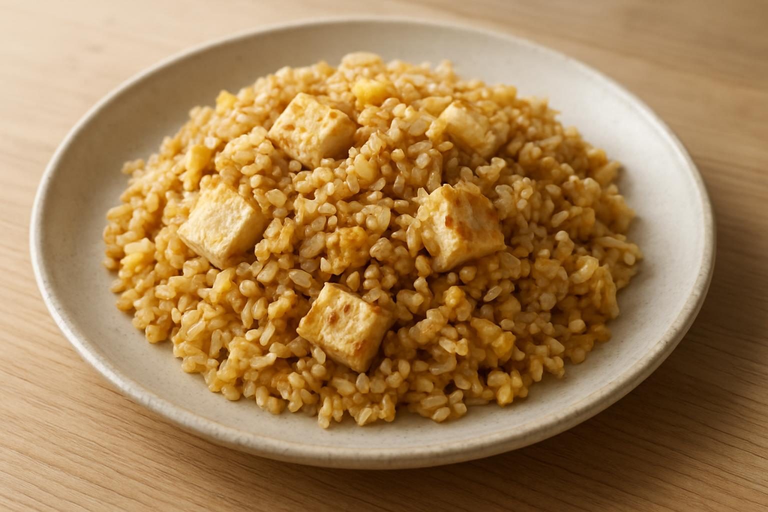 ごまと豆腐のチャーハン