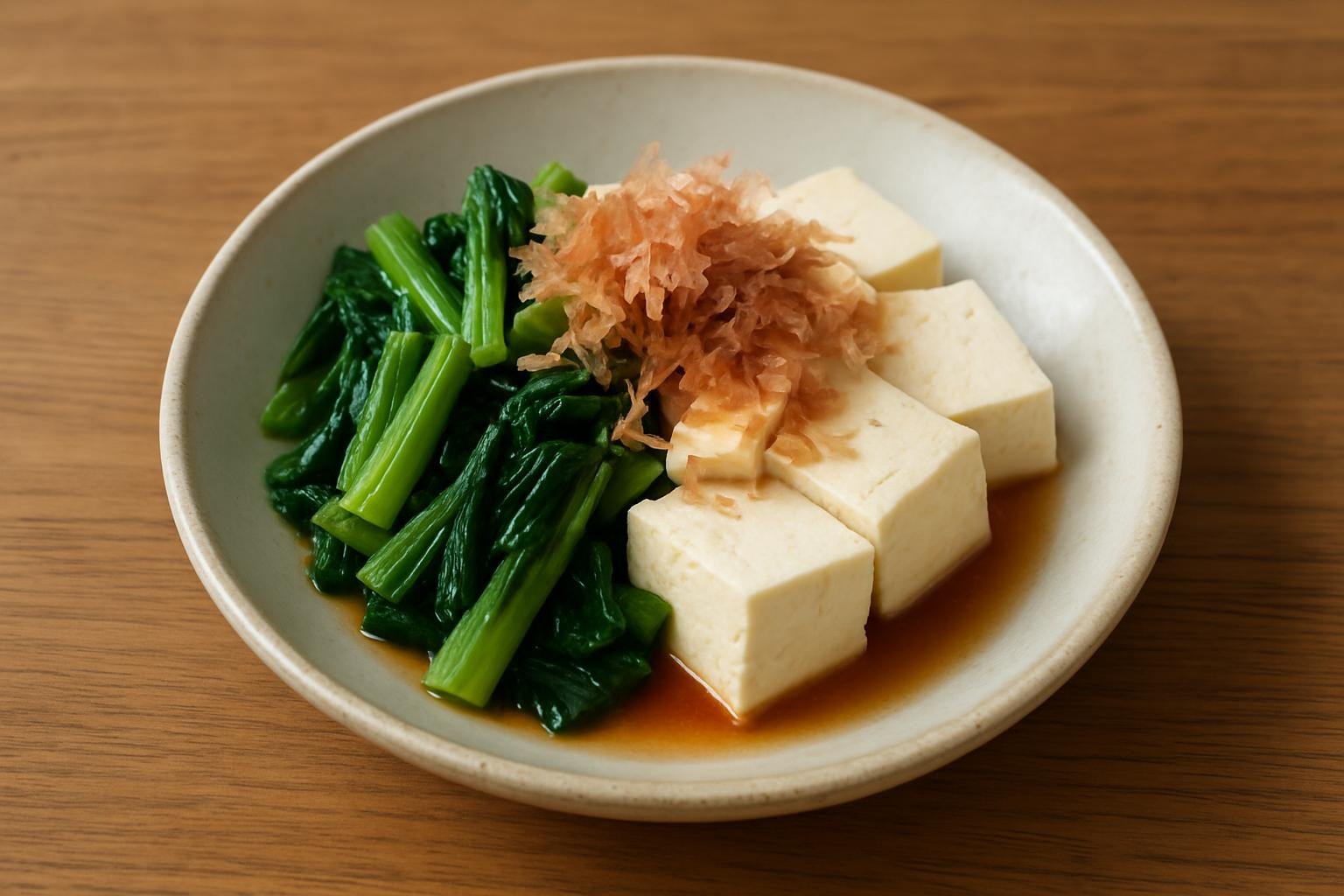 小松菜と豆腐のおひたし