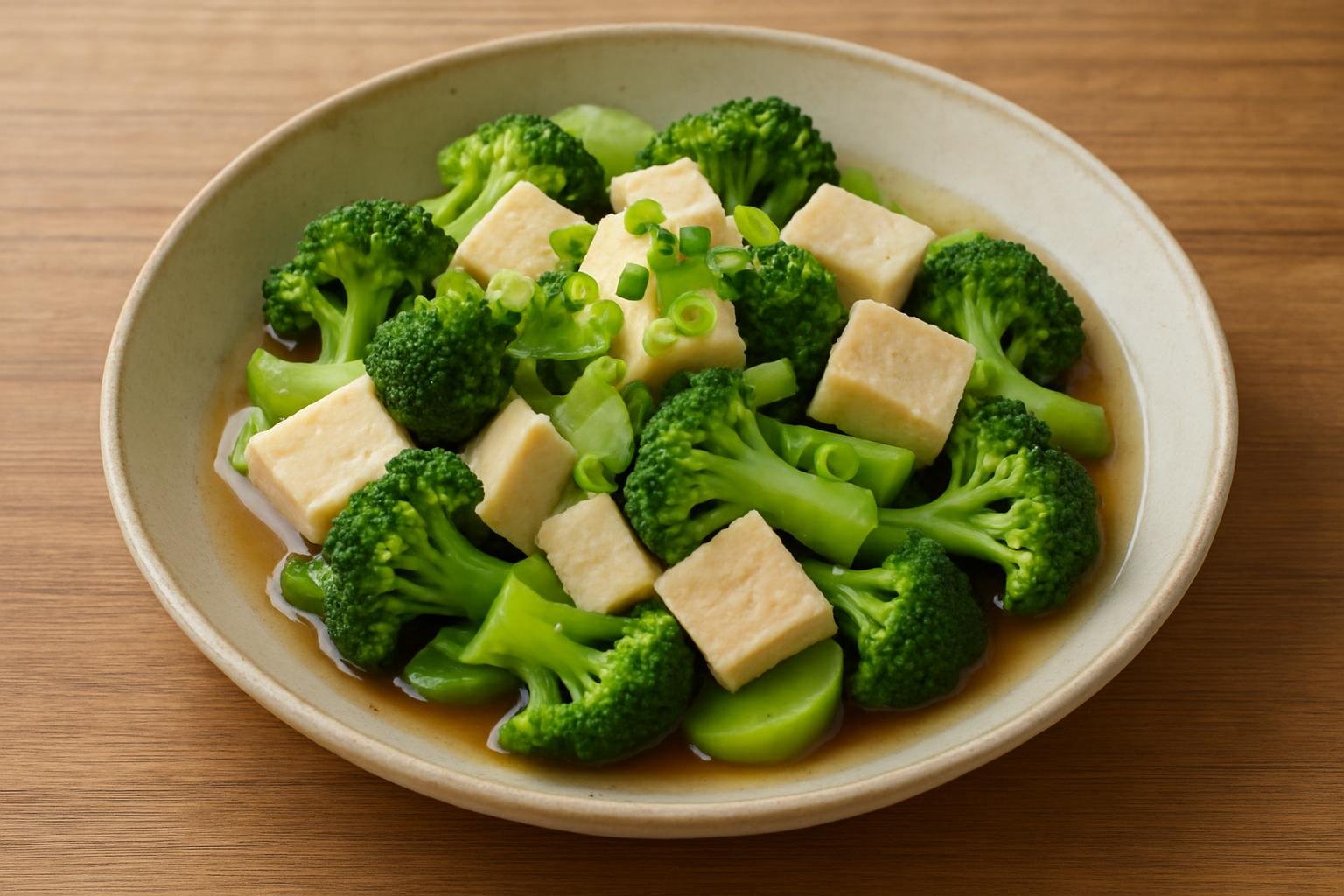 ブロッコリーと高野豆腐のレンジ蒸し