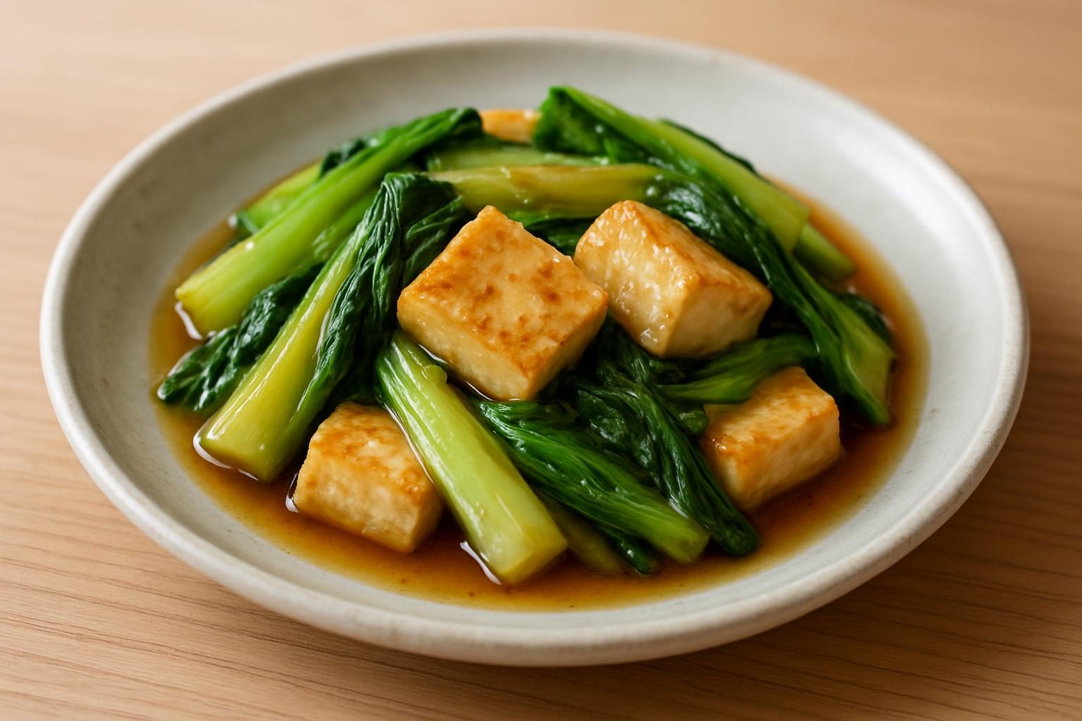 チンゲン菜と豆腐の南蛮漬け