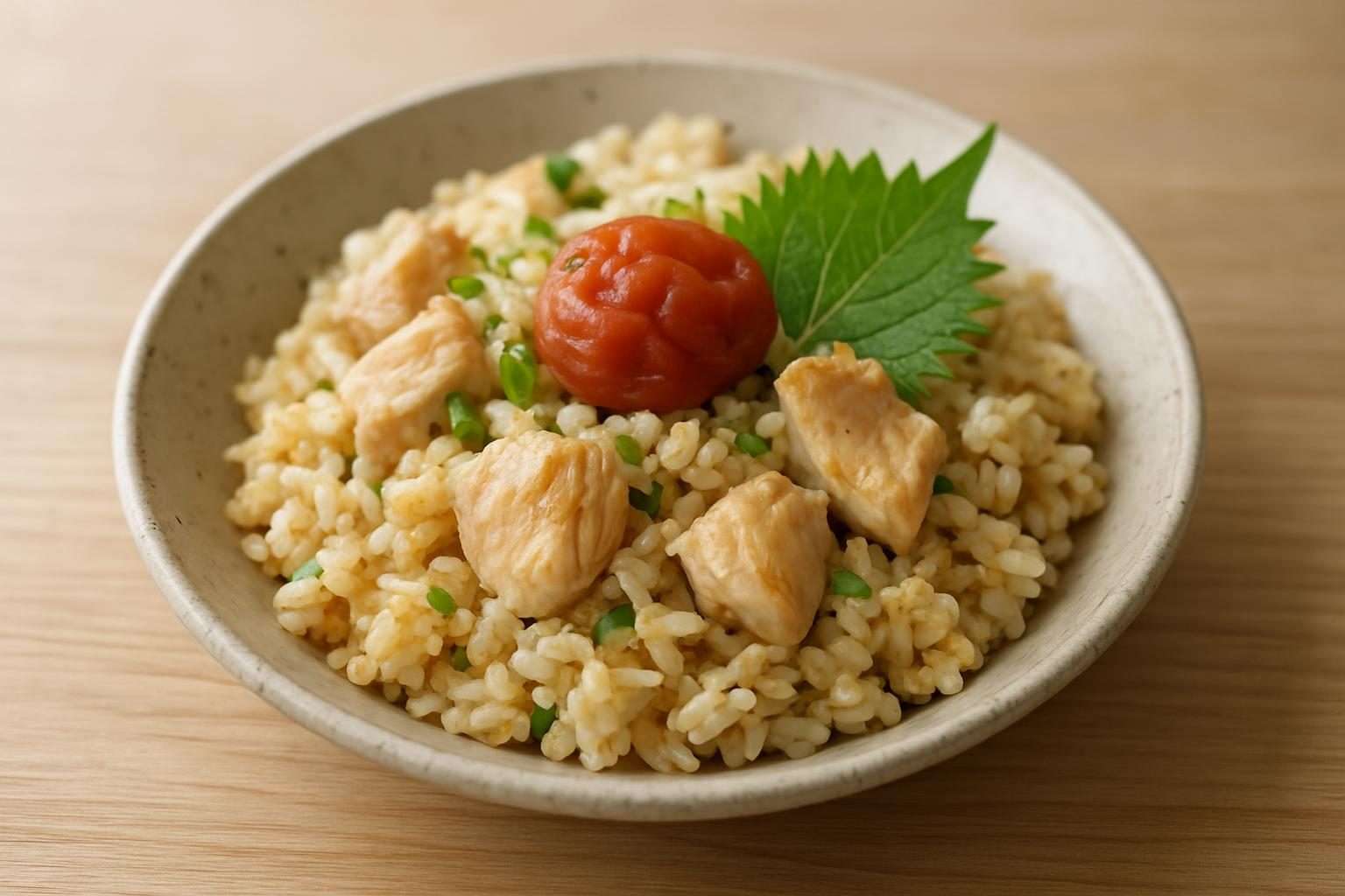 鶏むねと梅の炊き込みご飯