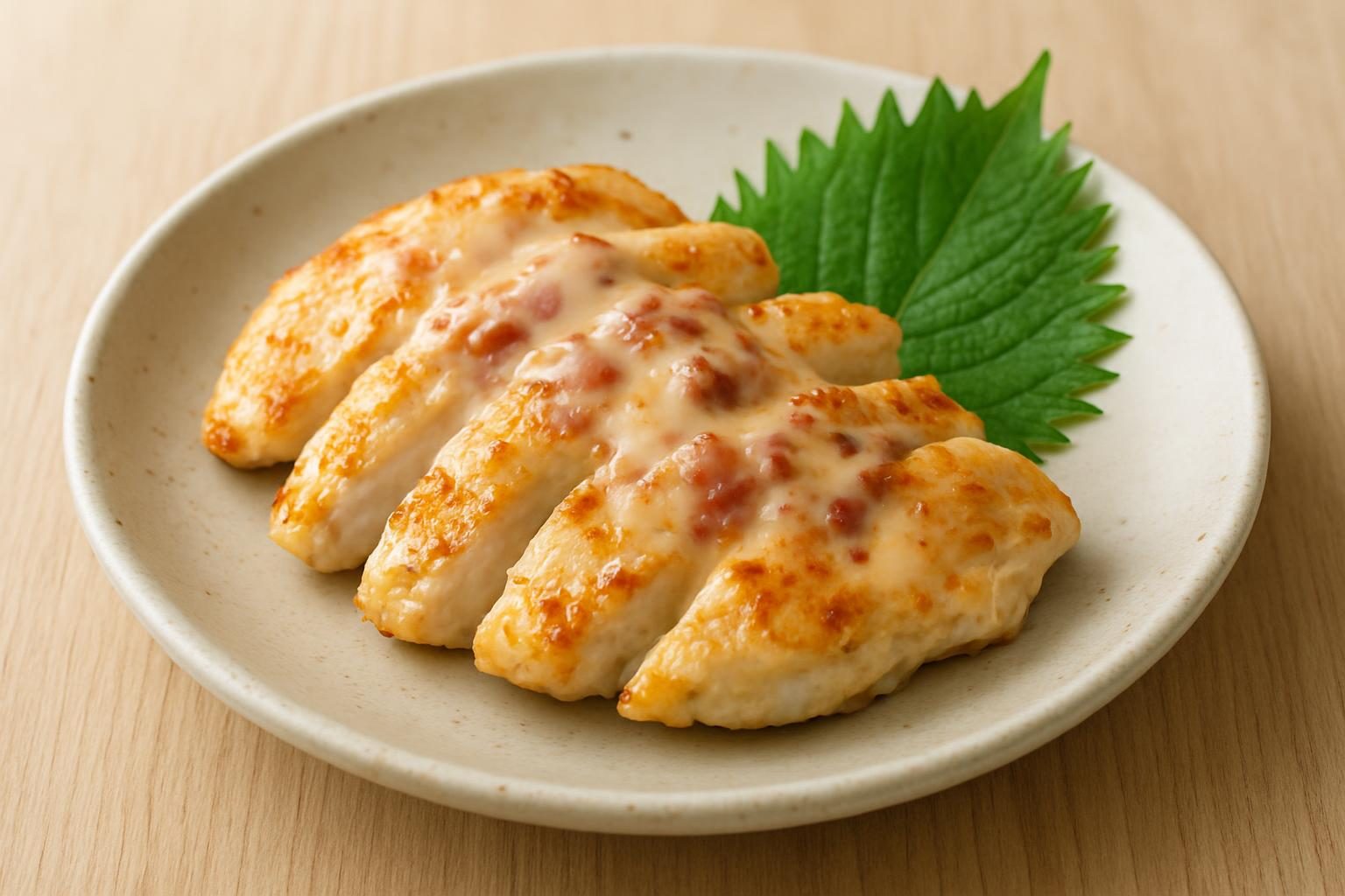 鶏むねの梅マヨ焼き