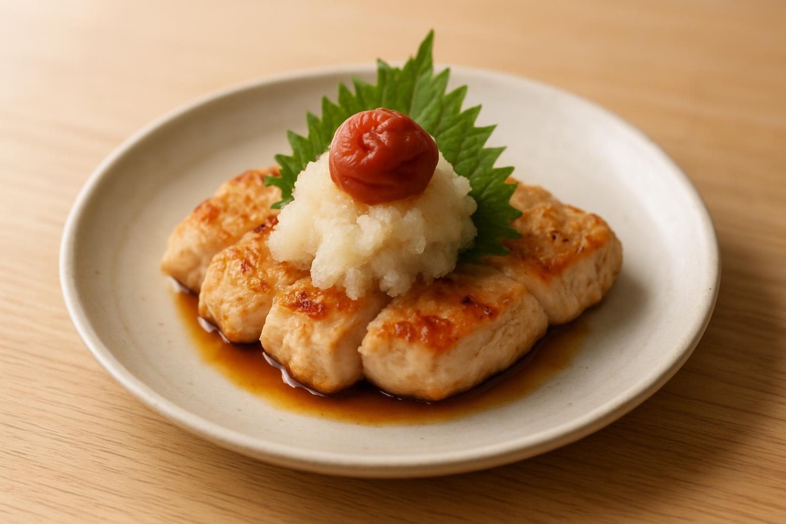 鶏むねの梅おろしステーキ