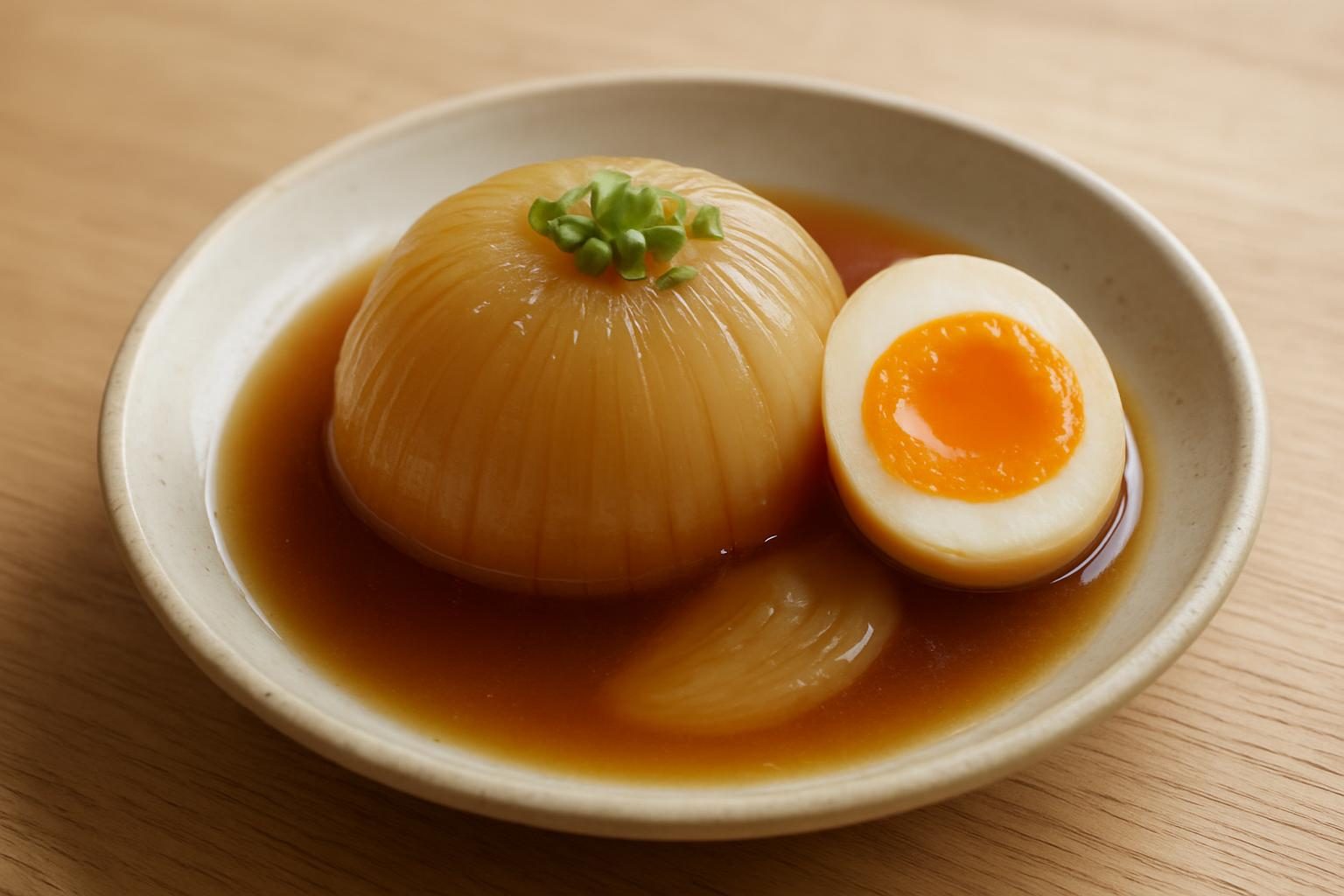 玉ねぎと卵の煮浸し