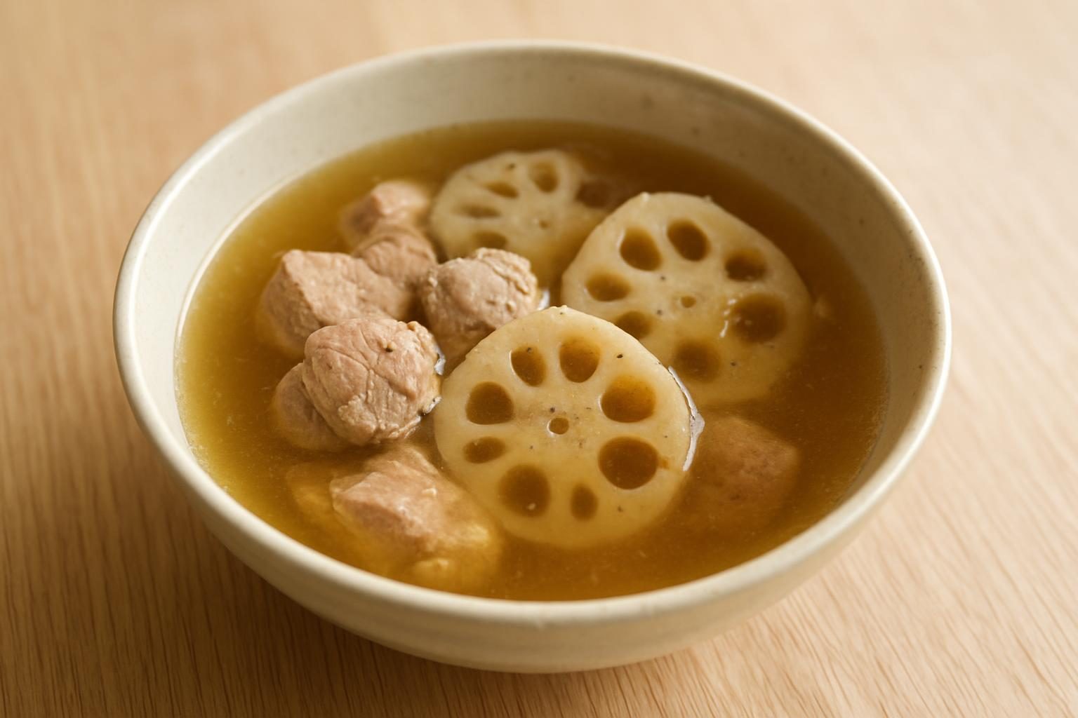 れんこんと豚ヒレのスープ