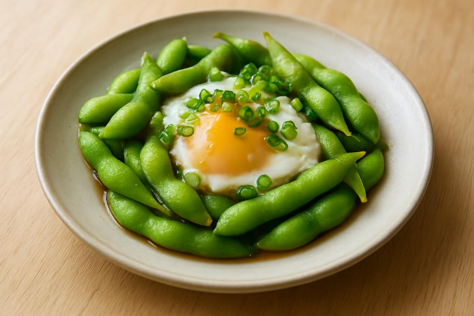 枝豆と卵のレンジ蒸し