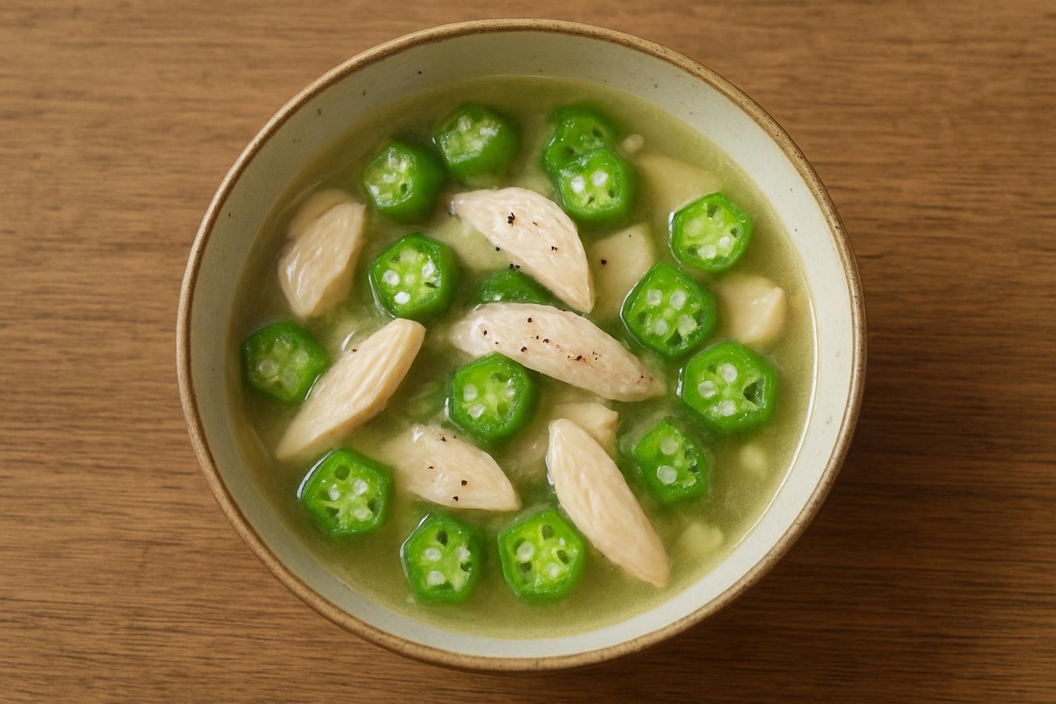 オクラとささみのスープ