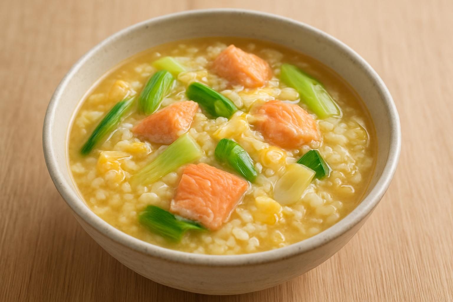 ねぎと鮭の雑炊