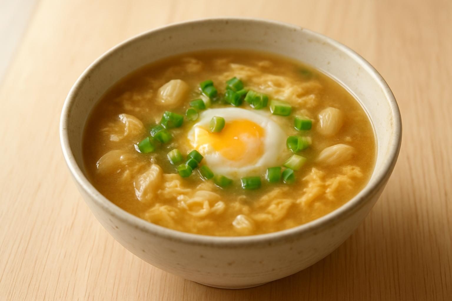 にんにくと卵のみそ汁