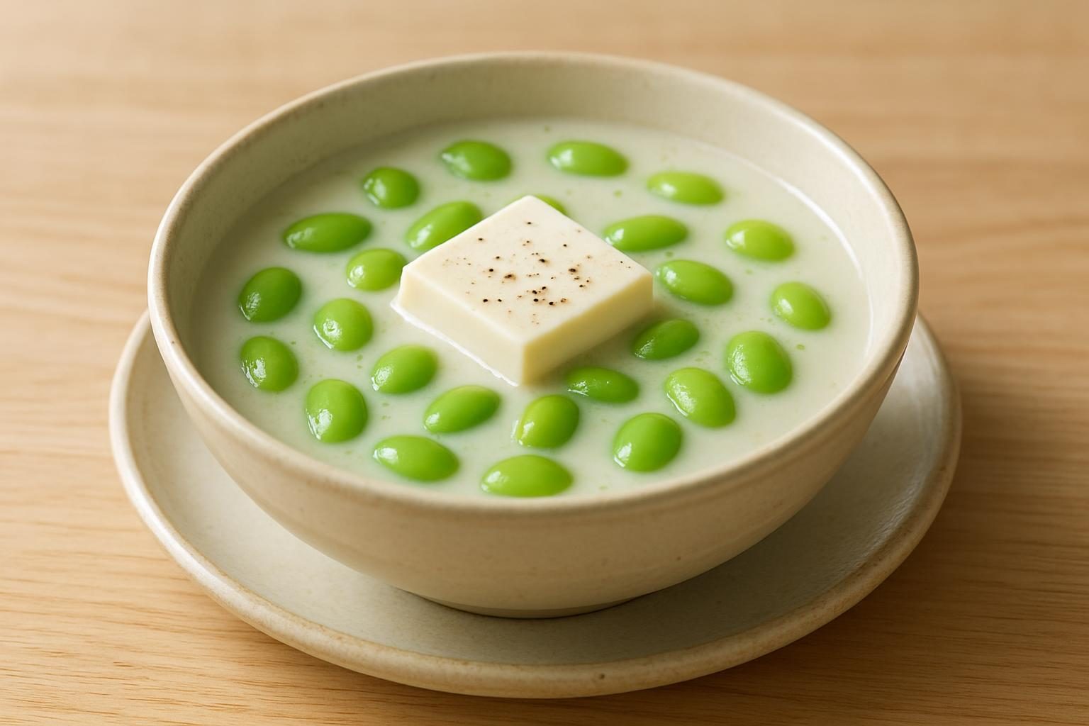 枝豆と豆腐の冷製スープ