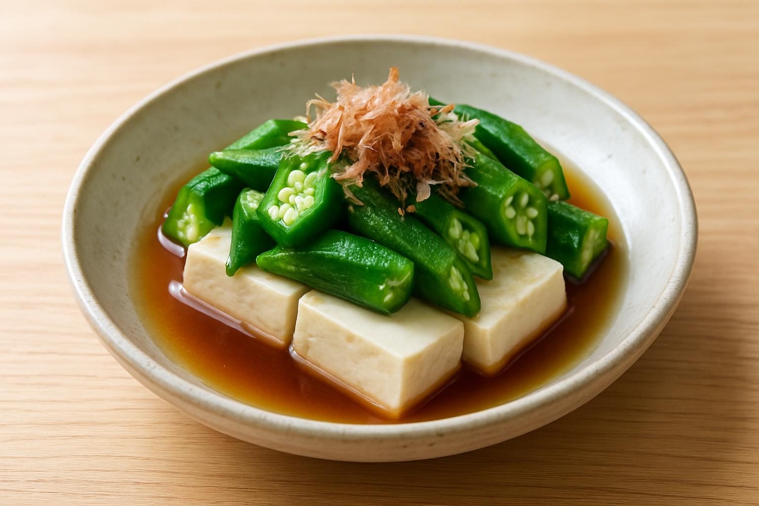 オクラと豆腐のおひたし