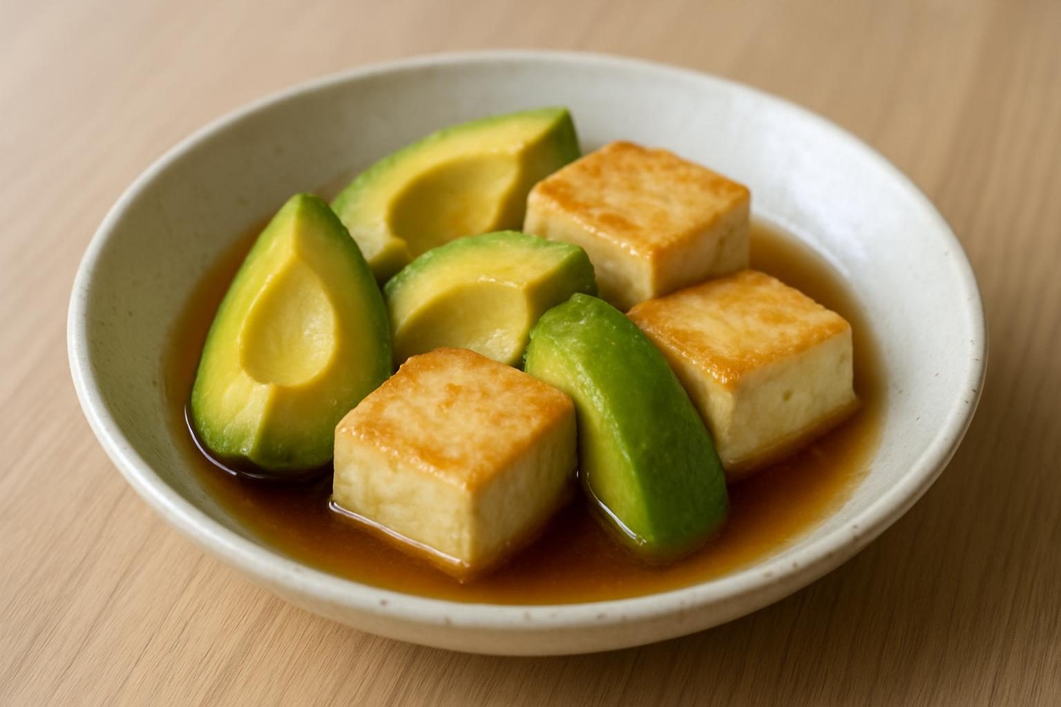 アボカドと豆腐の煮浸し