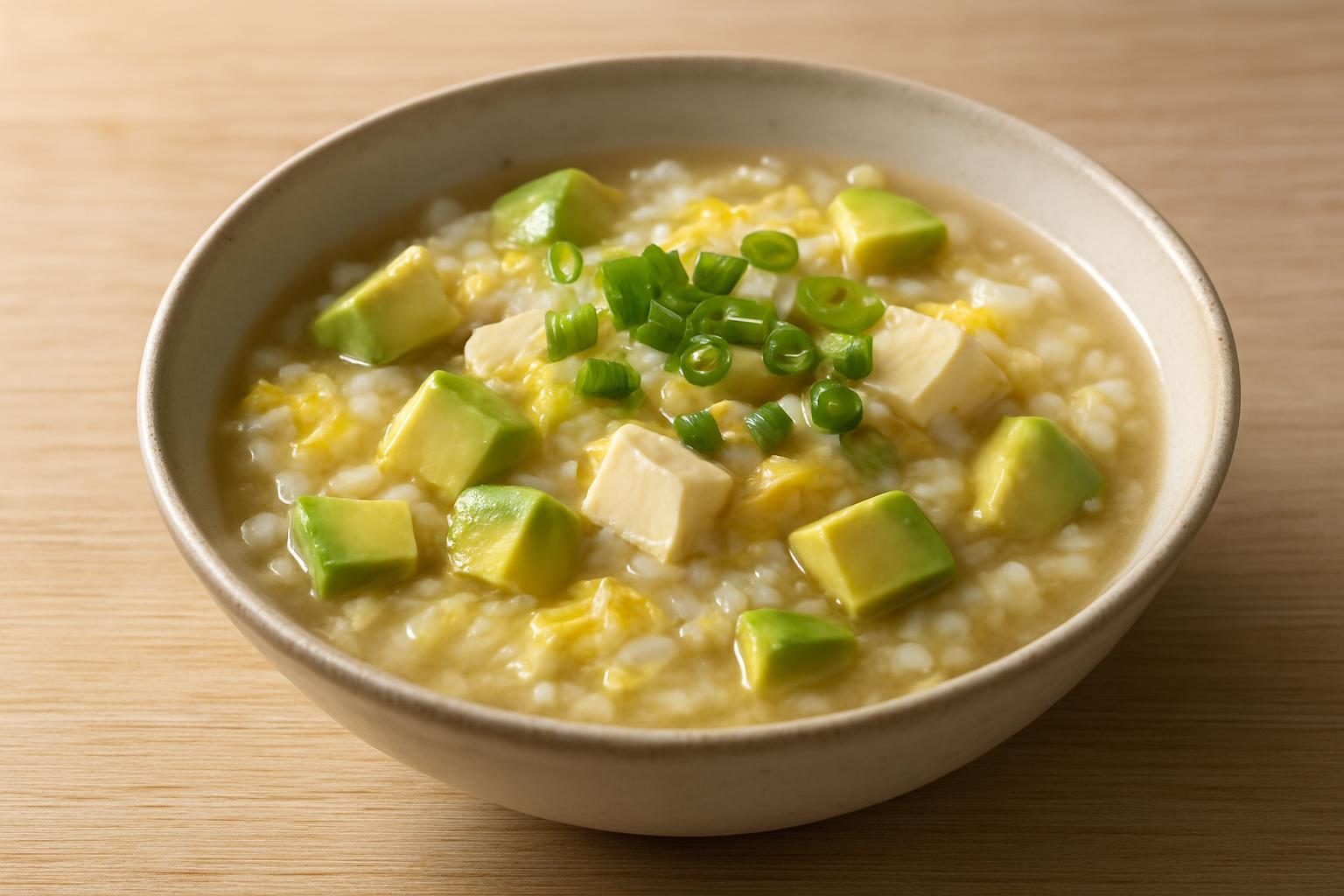 アボカドと豆腐の雑炊