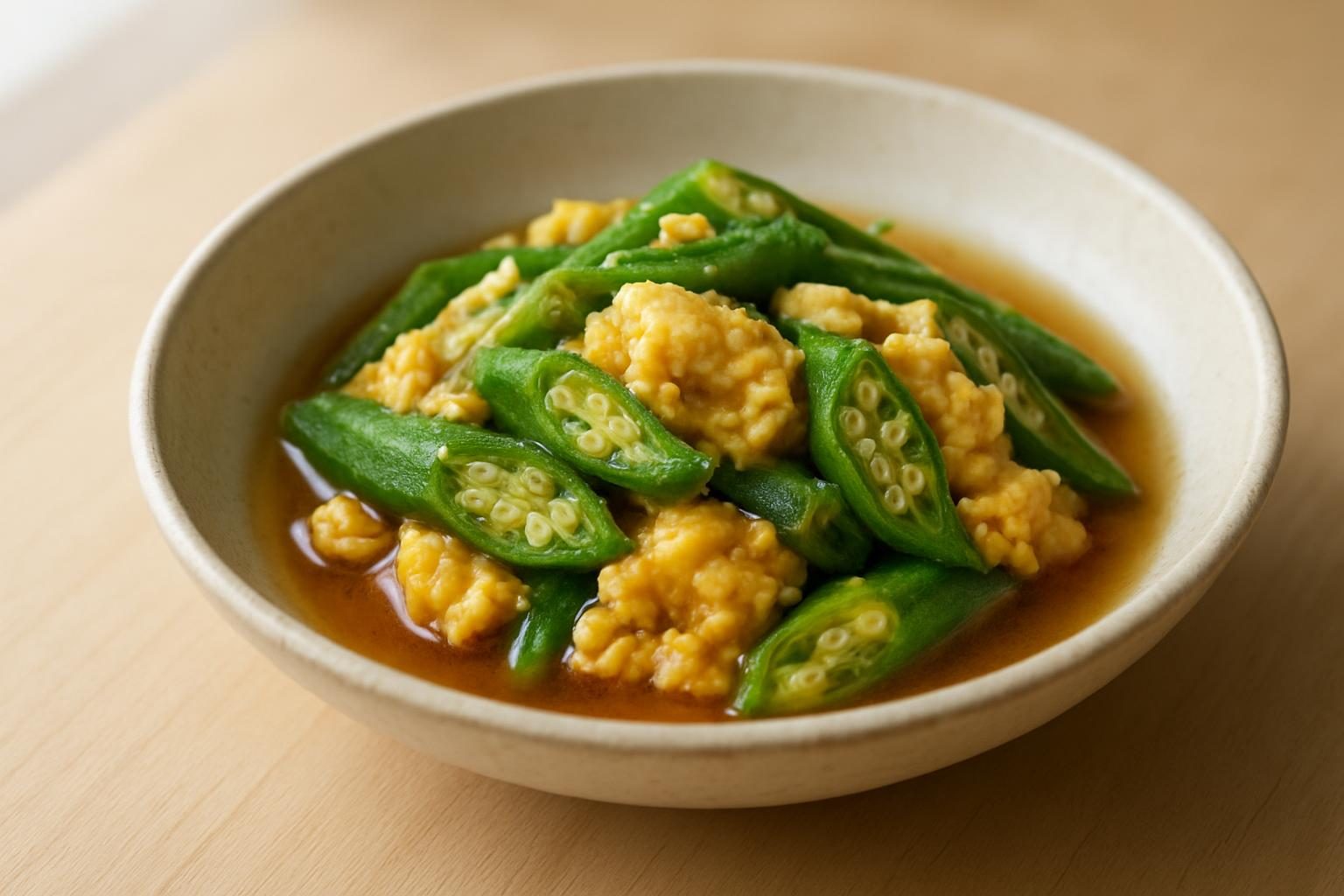 オクラと卵のさっと煮
